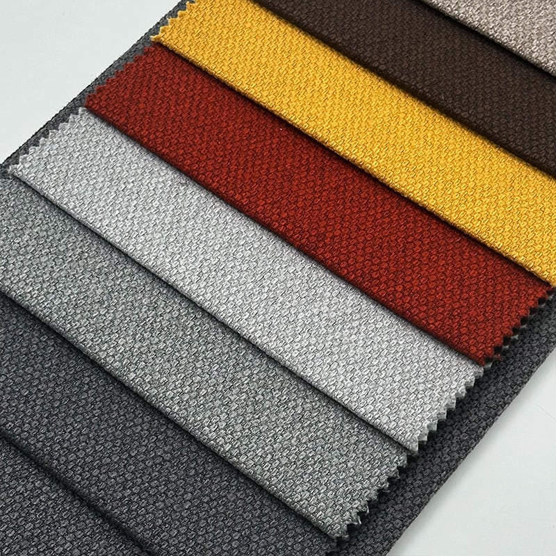 Tessuto Wejoy resistente all’usura in poliestere al 100%, da 290 g/m², simile al lino, per rivestimenti di divani