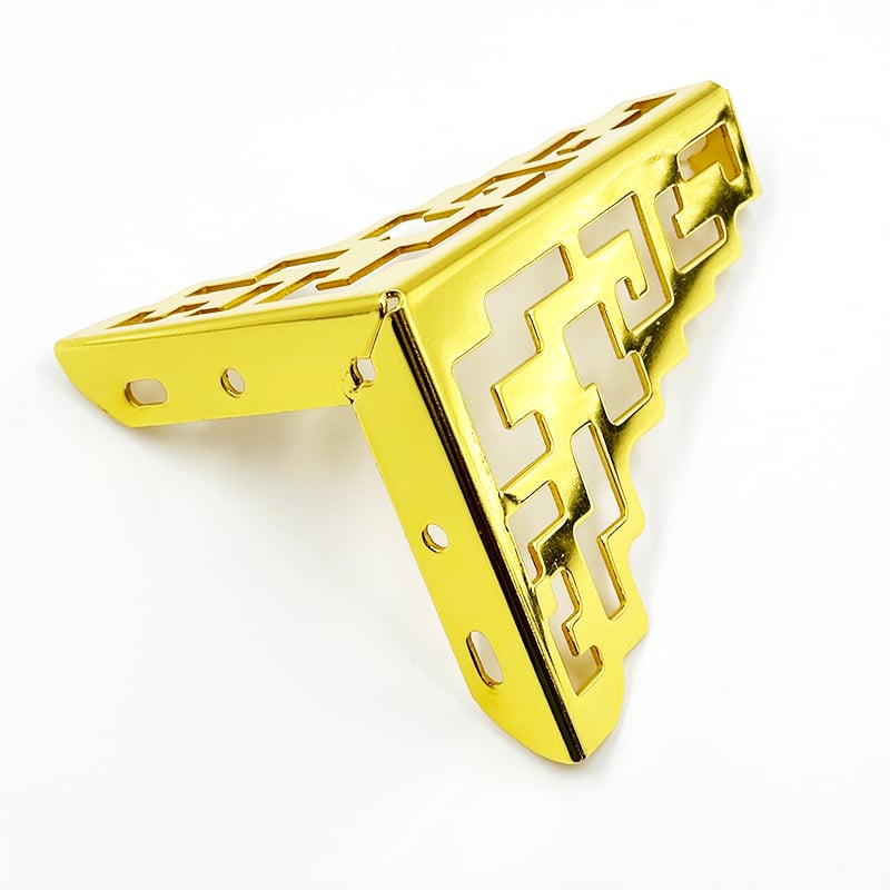 Wejoy Wholesale Modern Furniture Hardware Gold Color Hollow Out Corner Legs for Cabinet Sofa