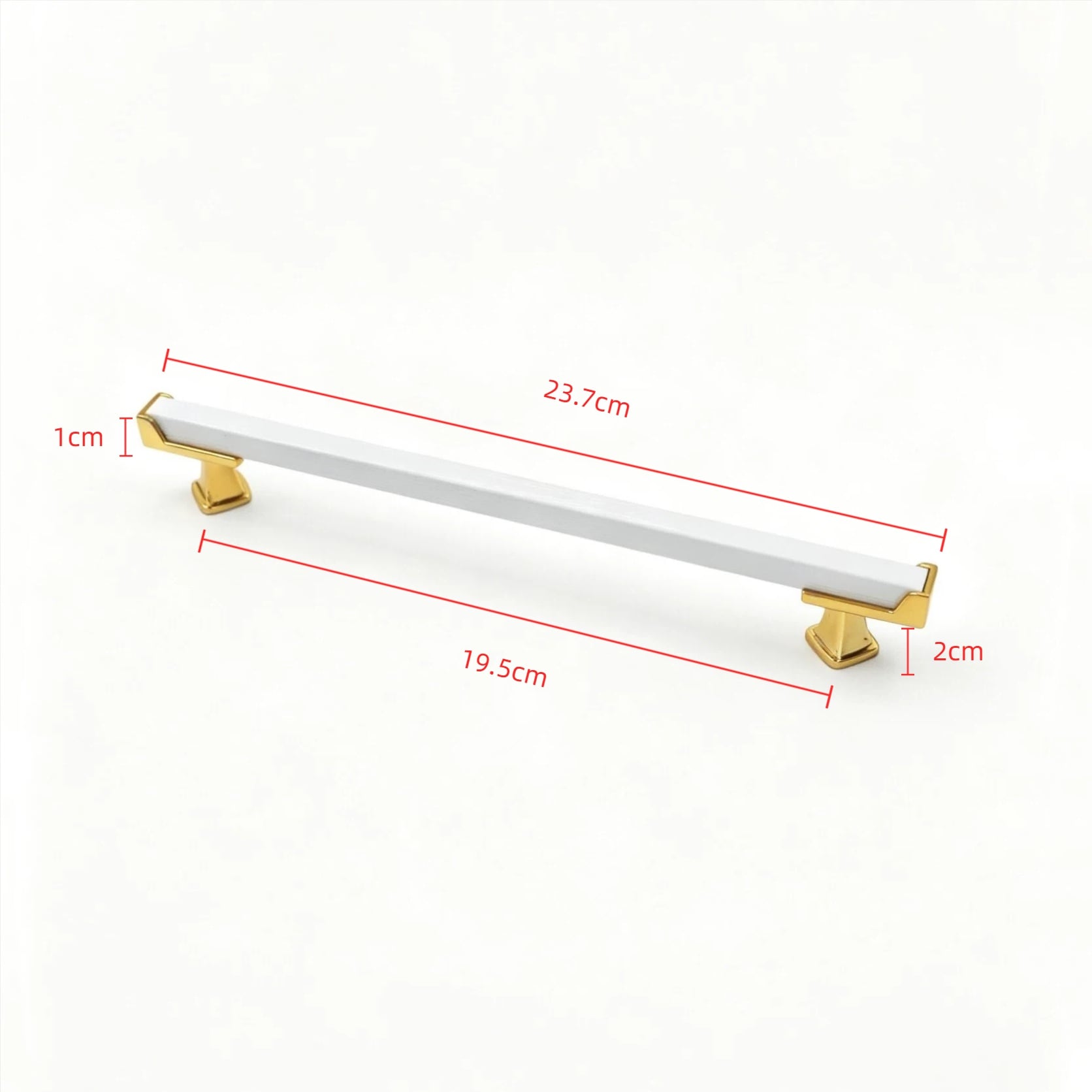 Wejoy Grossisthåndtag og knapper i hvidt guld, 24 cm lange skabsgreb, skuffegreb og møbelbeslag