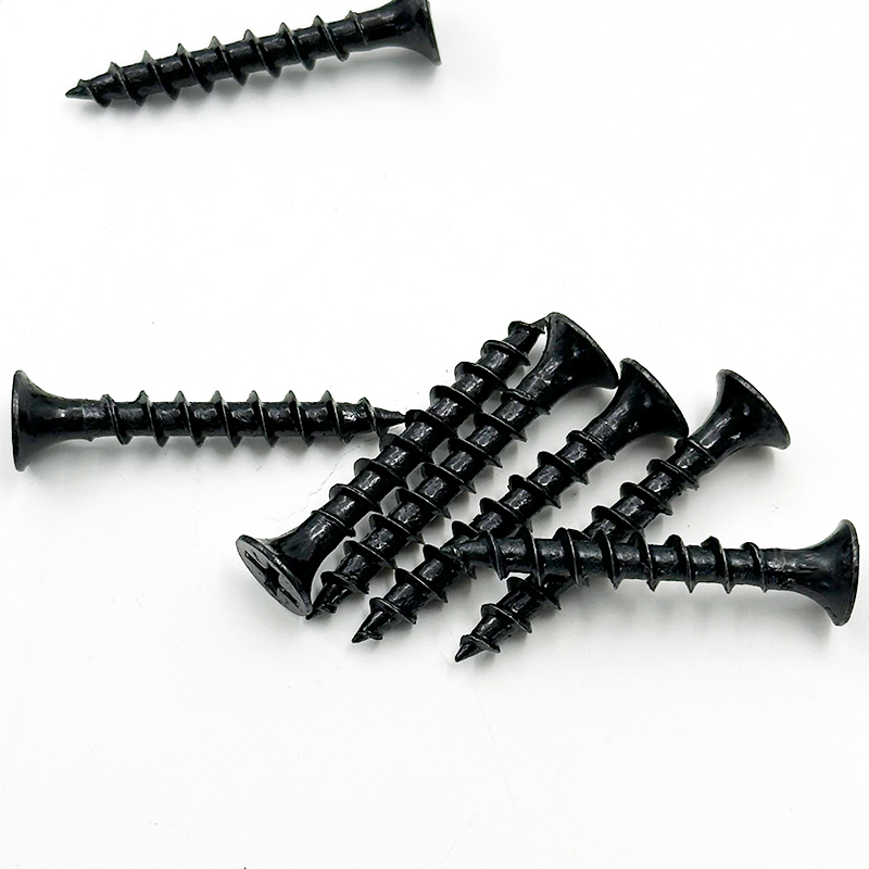 Wejoy M8 x 32mm Black Self Tapping Screws Countersunk Head Quick Thread Wood Screws Carbon Steel Hex Socket Fastener for Furniture Installation