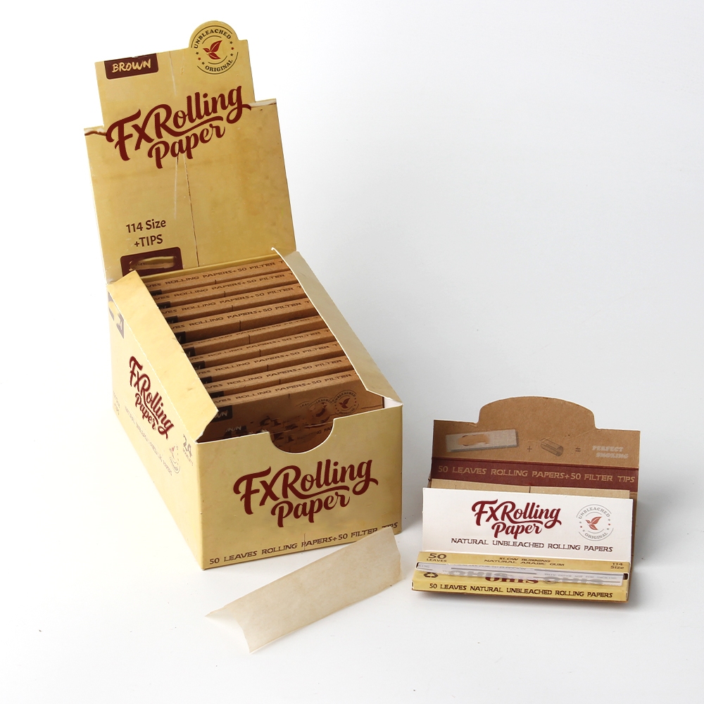 1 1/4"Rolling Paper & Tips - 3 Booklets with 50 Leaves per Booklet