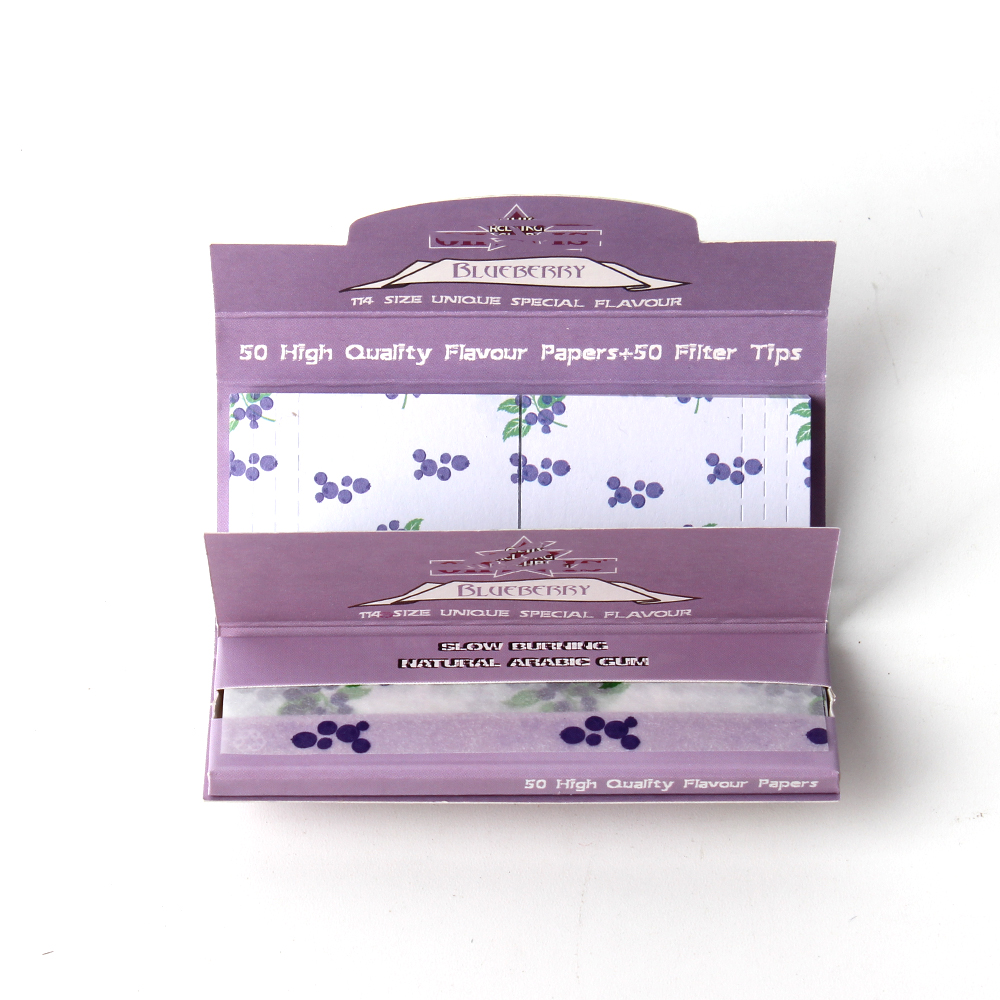 Custom Design Organic Slow Burn Natural Rolling Papers Complete Kit 3 in 1 Including Filter Tips, Herb Grinder & Premium Cardboard Storage Box