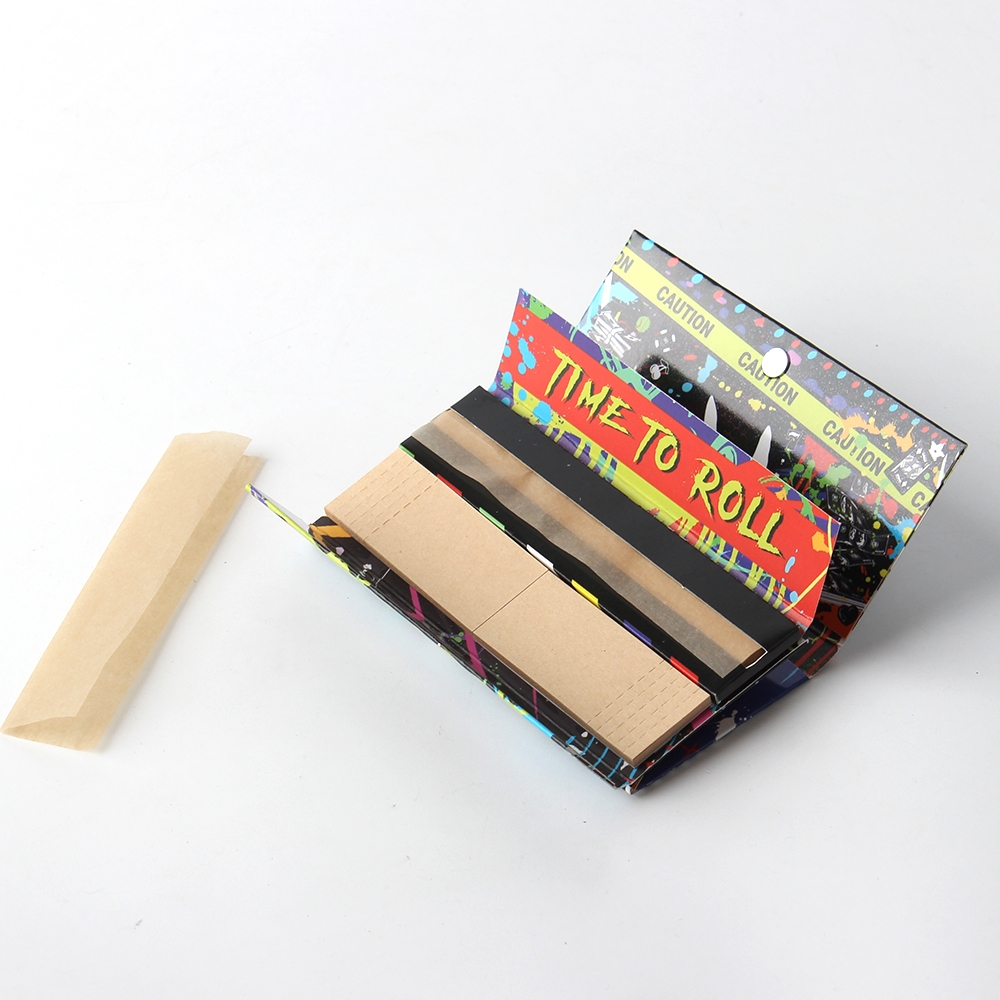 Custom Magnetic Closure Rolling Paper Booklets with Grinder & Filter Tips