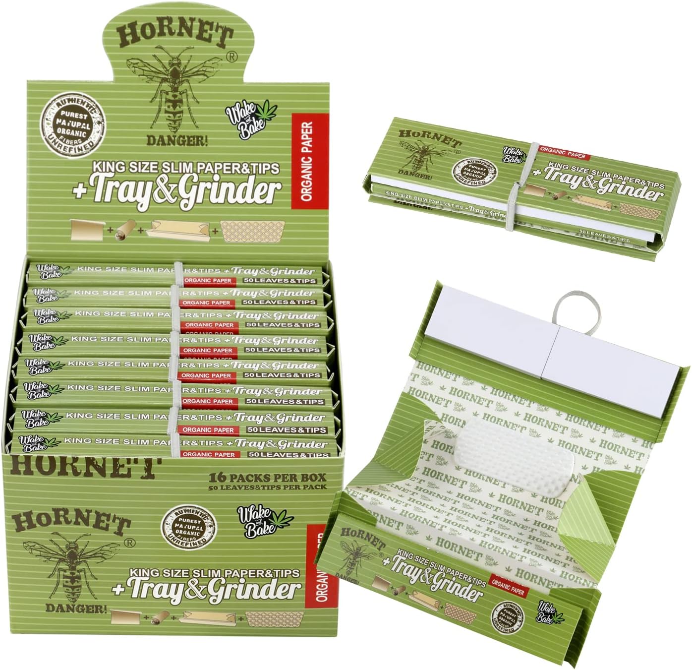 Custom Design Slow Burn Organic Nature Rolling Paper Paper+Tips+Grinder 3 in 1 with Box Package
