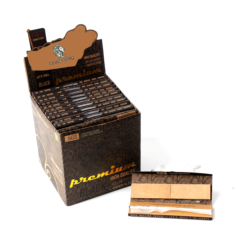 Complete 1 1/4" Rolling Paper & Tip Set, 3-Pack Booklets (50 Sheets Per Unit)
