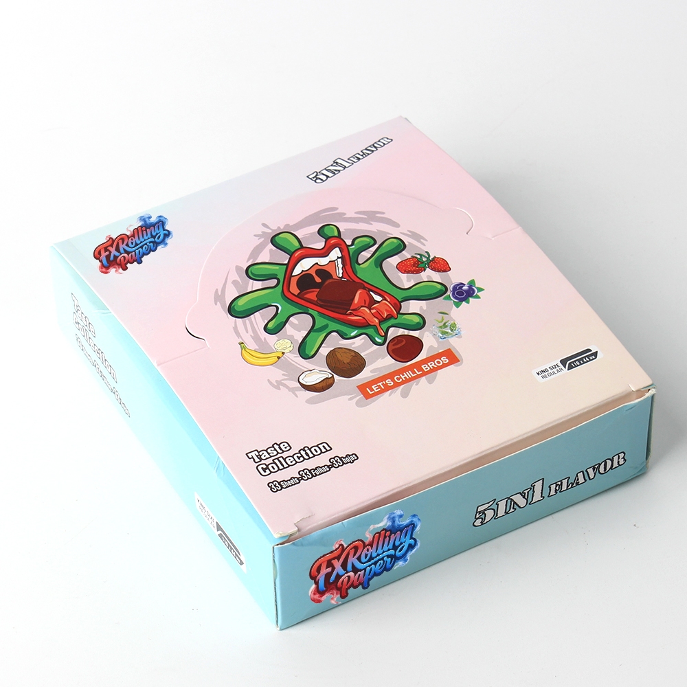 Customized Brand Rolling Papers with Logo Print, Natural Gum Arabic Smoking Papers