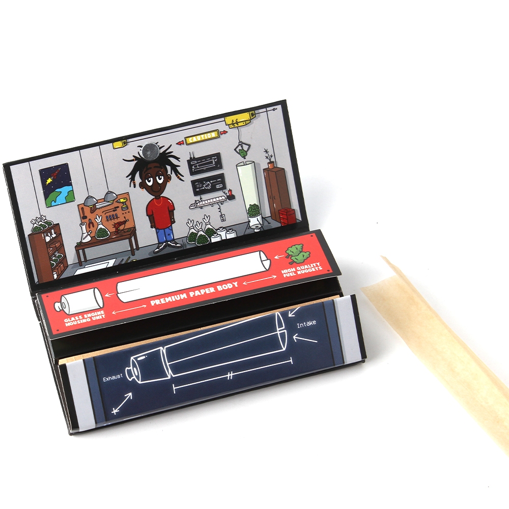 Custom Rolling Paper Booklets with Grinder and Tips & Magnetic Closure