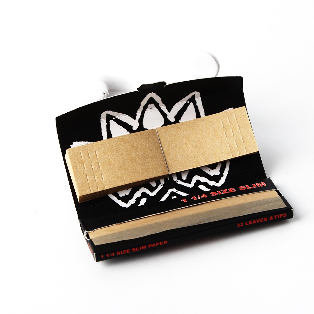 Standard 1 1/4 Inch Rolling Paper Set, 3 Portable Booklets Equipped with 50 Sheets & Tips