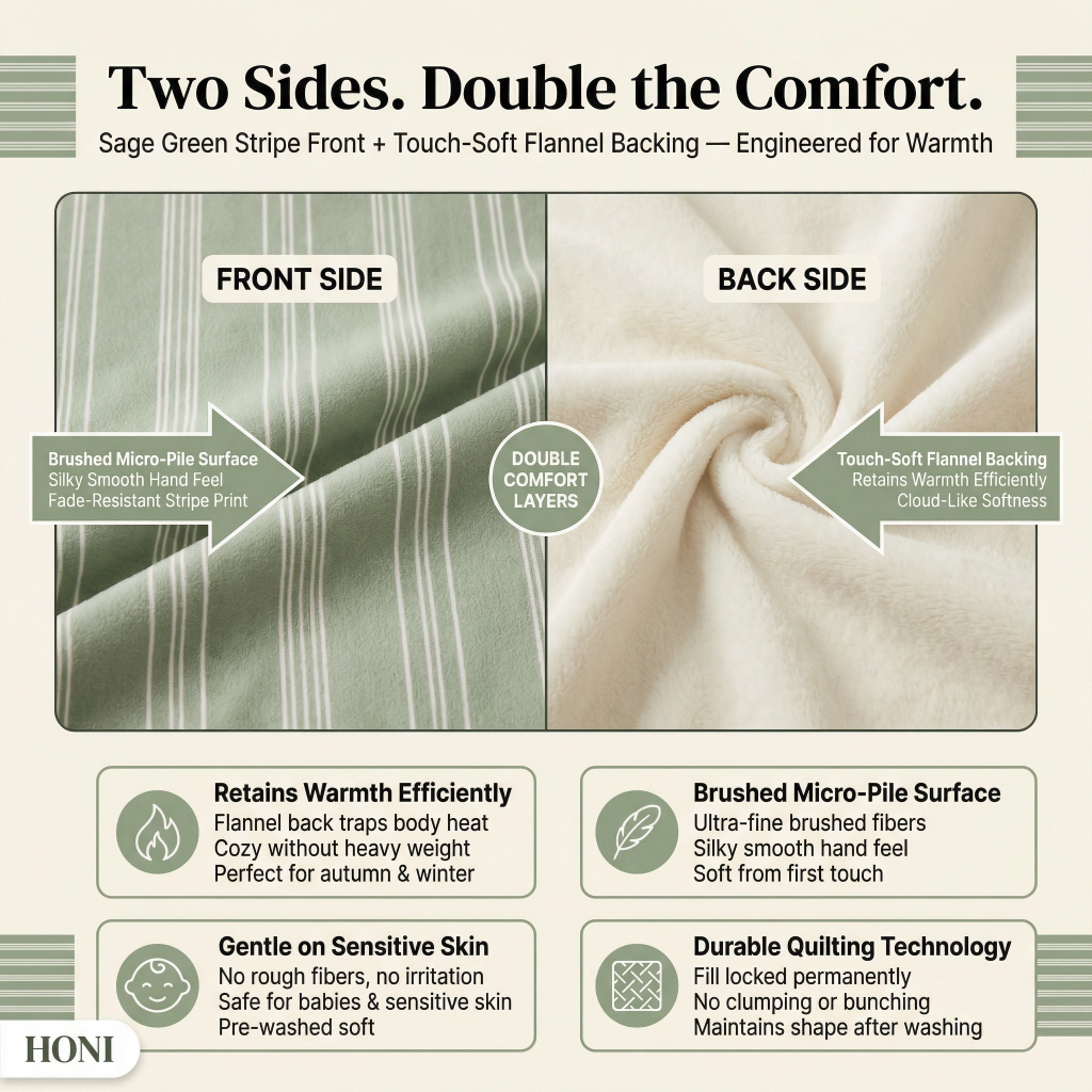 HONI  Farmhouse 5-7 Piece Comforter Set – 90gsm Washed Printed & Dyed Comforter + 85gsm Dispersal Printed Sheets