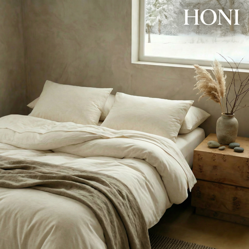 HONI 125gsm Milk Silk Jersey Duvet Cover Set – Ultra Soft, Breathable & Eco-Friendly 4-6 Piece Bedding Set for Wholesale
