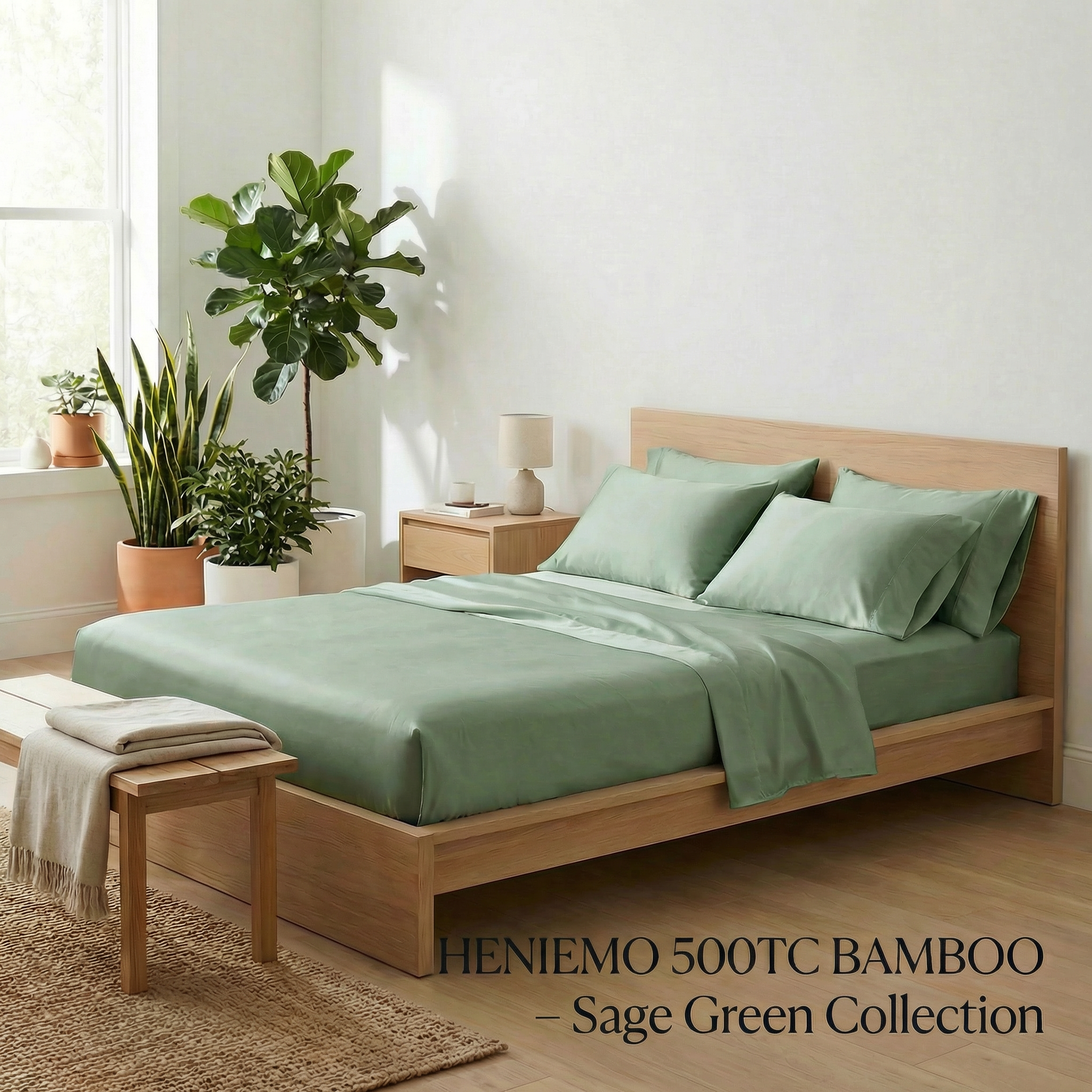 HENIEMO 500TC Dyed Bamboo Sheet Set – Wake Up Refreshed Every Morning