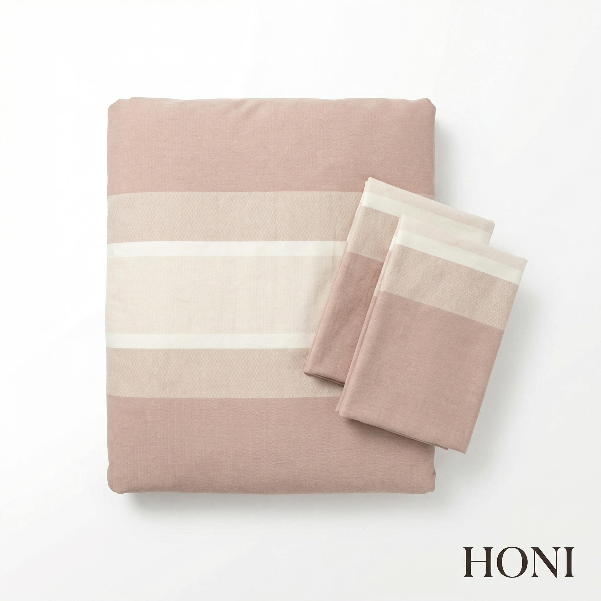 100% Cotton Yarn-Dyed Jacquard Duvet Cover Set – 3Pcs, Breathable, Reversible & Elegant Texture