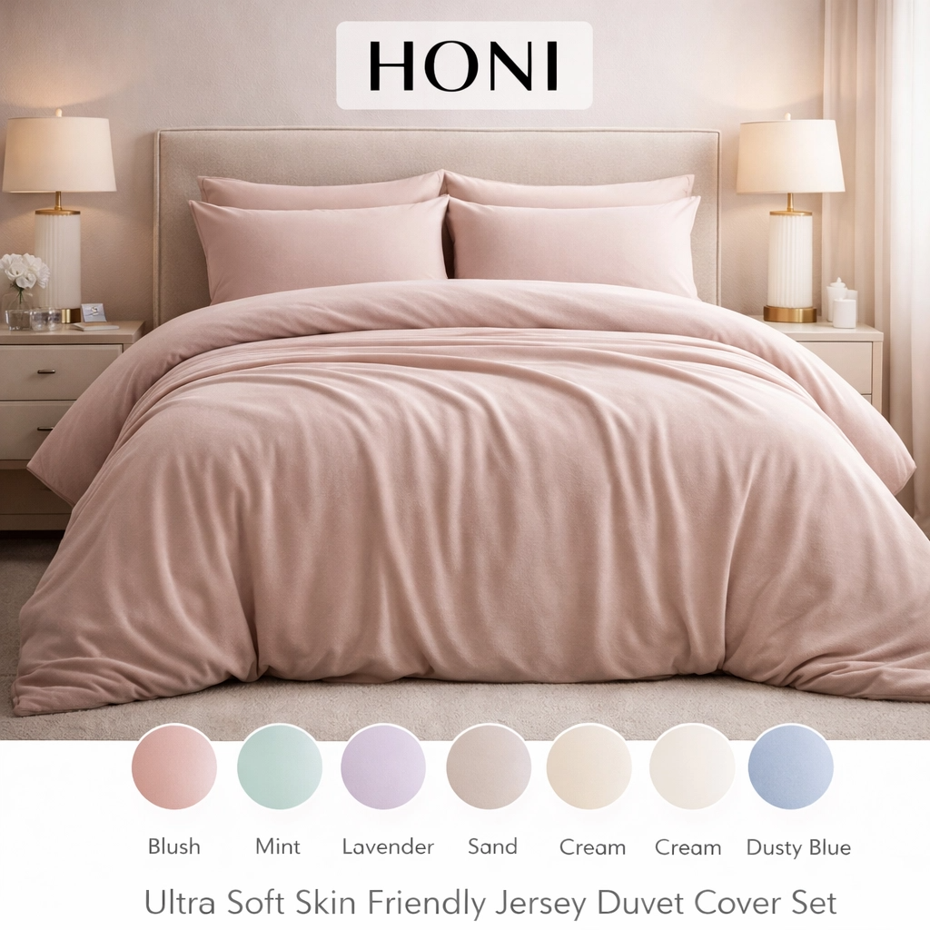 125gsm Milk Silk Jersey Duvet Cover Set – Ultra Soft, Breathable & Eco-Friendly 4-6 Piece Bedding Set for Wholesale