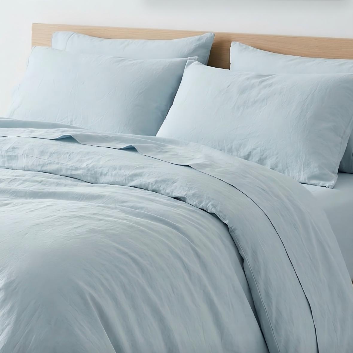 HONI 90GSM Washed Brushed Bed Sheet Set – Breathable, Moisture-Wicking & Temperature-Regulating factory