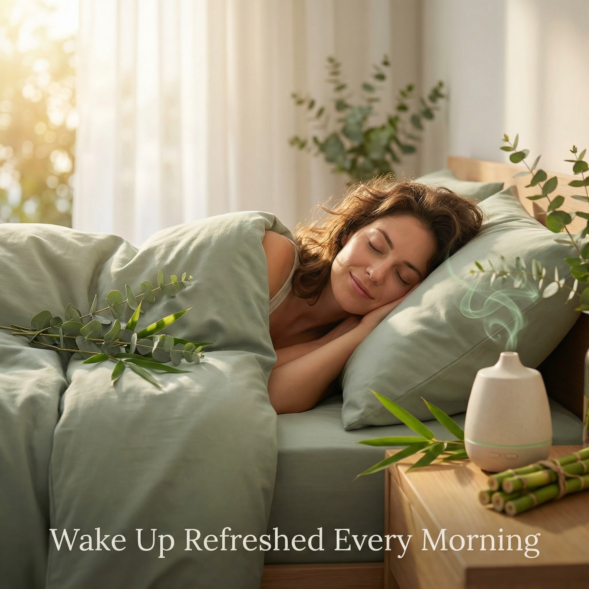 Aromatic Brushed Cotton Bedding Set – Long-Lasting Natural Scents (Bamboo / Sandalwood / Lavender) Wake Up Refreshed Every Morning