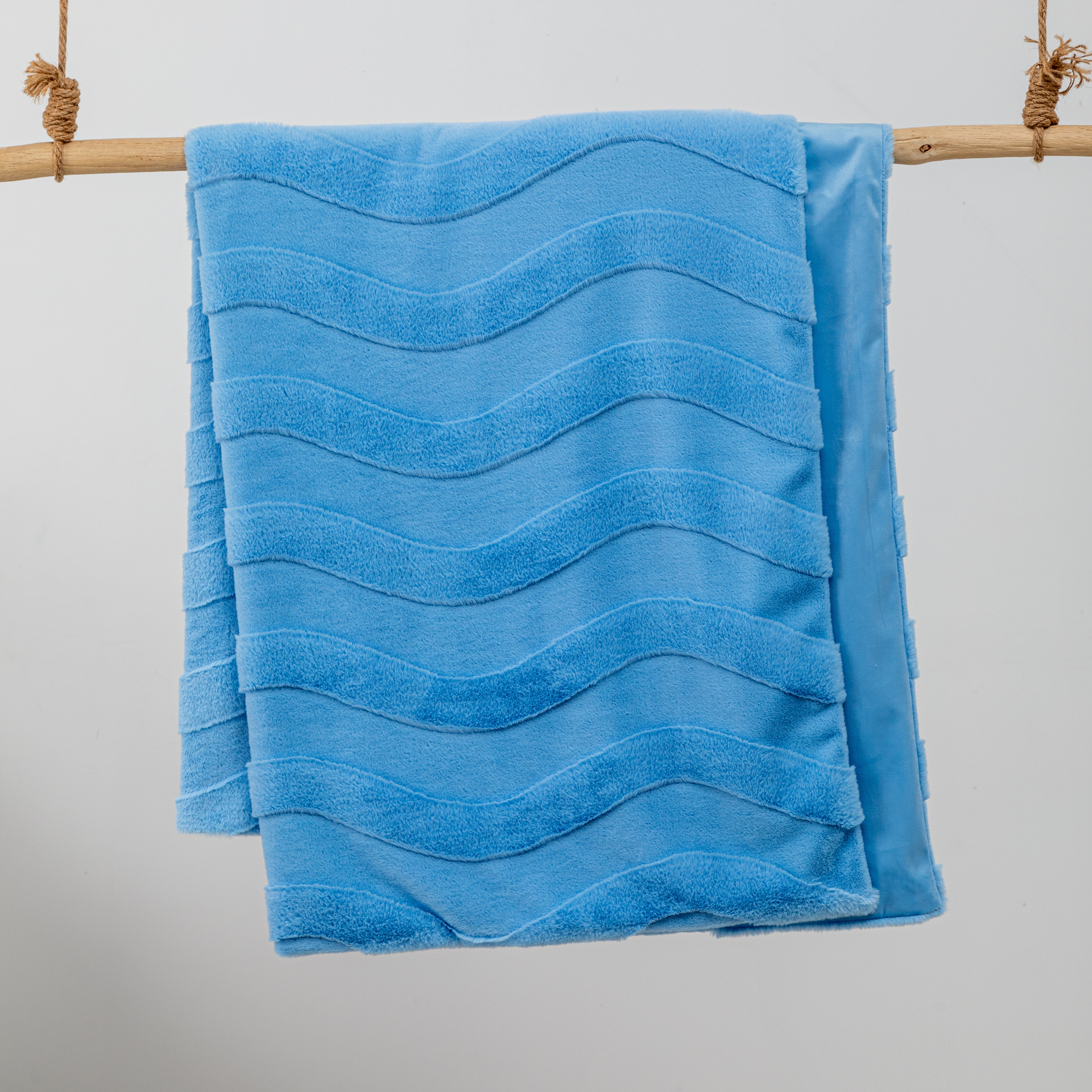 350gsm Dyed Jacquard Rabbit Fur Blanket–Ultra-Soft Plush Throw for Couch, Bed, or Travel