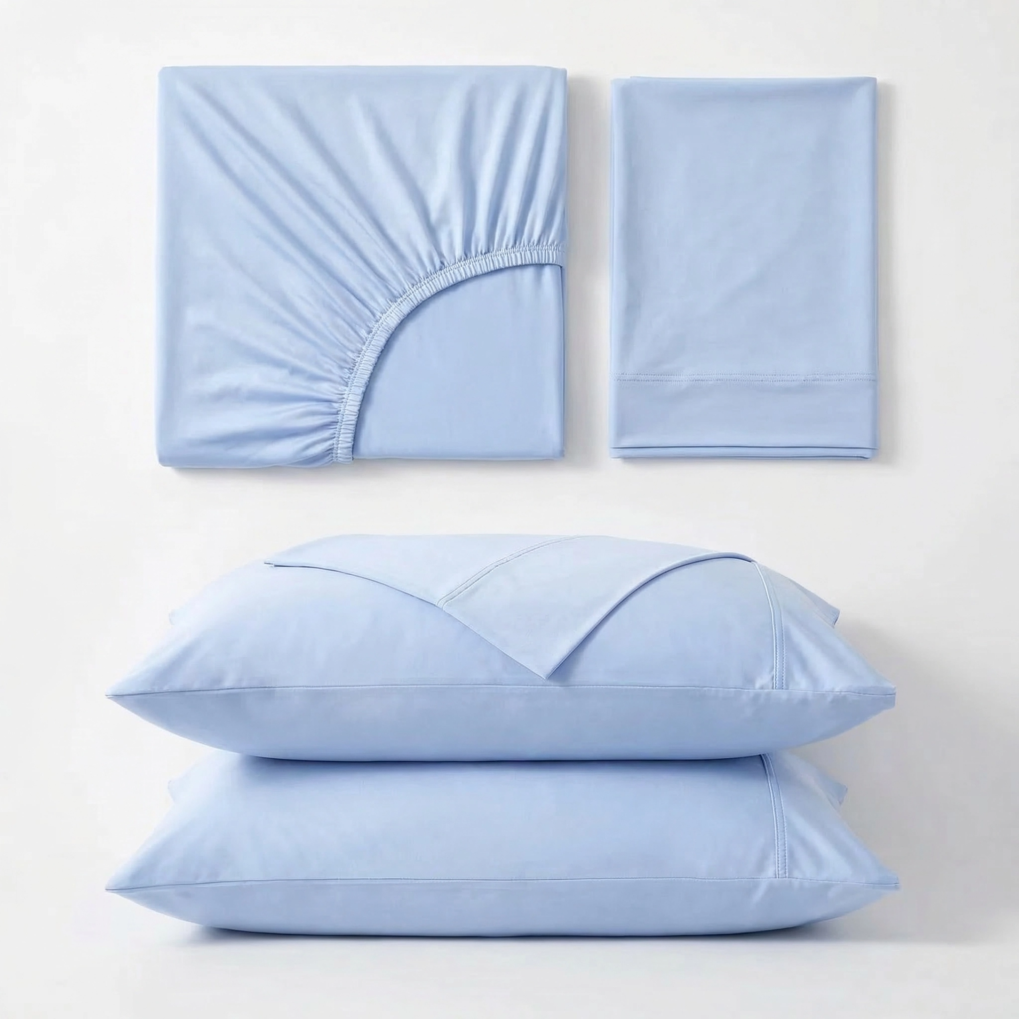 Cooling Jersey Knit 4-Piece Sheet Set–4-Way Stretch, Ultra Silky Soft, Wrinkle-Resistant&Quick Dry (90% Nylon/10% Spandex)