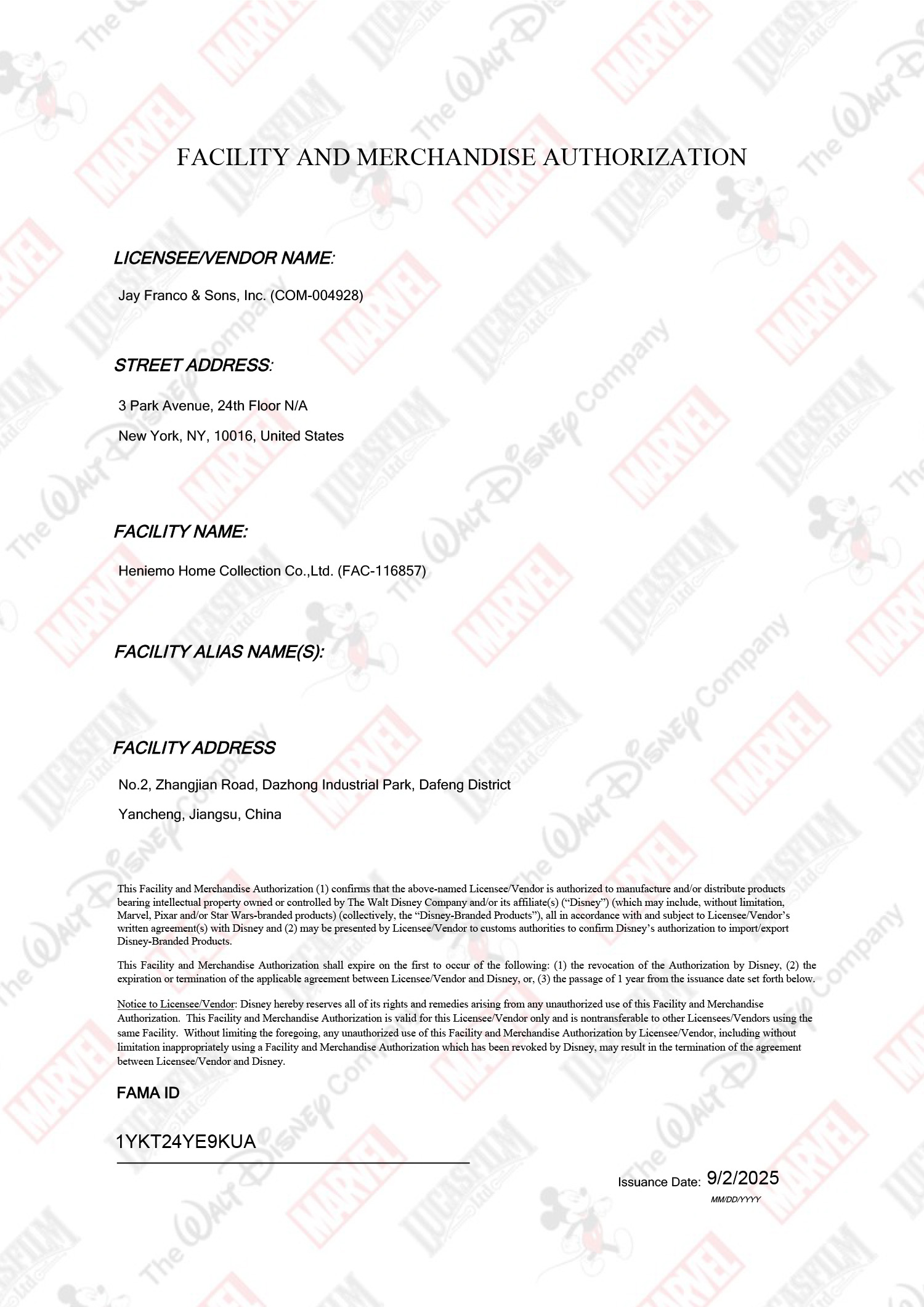certificate