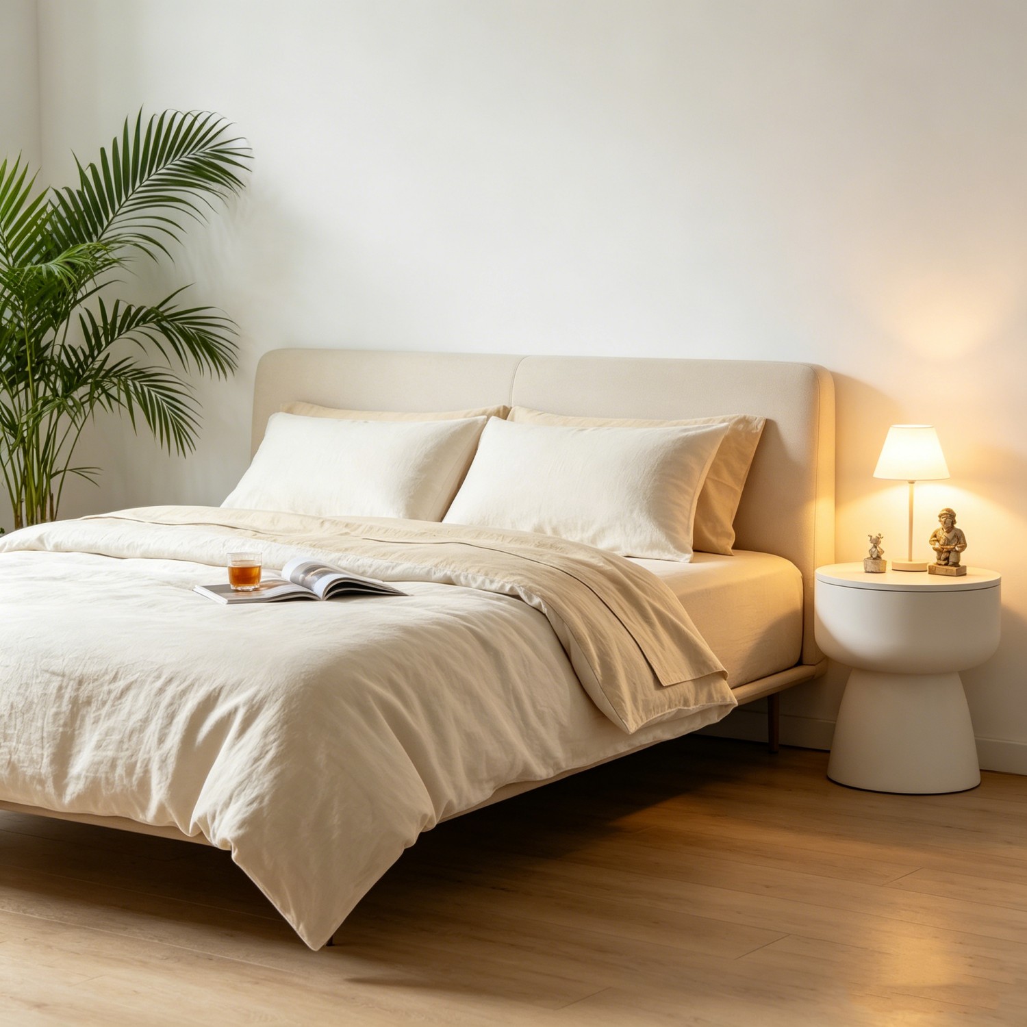 HONI 90gsm Brushed Cotton Duvet Cover Set – Soft Peach-Skin Finish, Breathable & Light-Adaptive Color