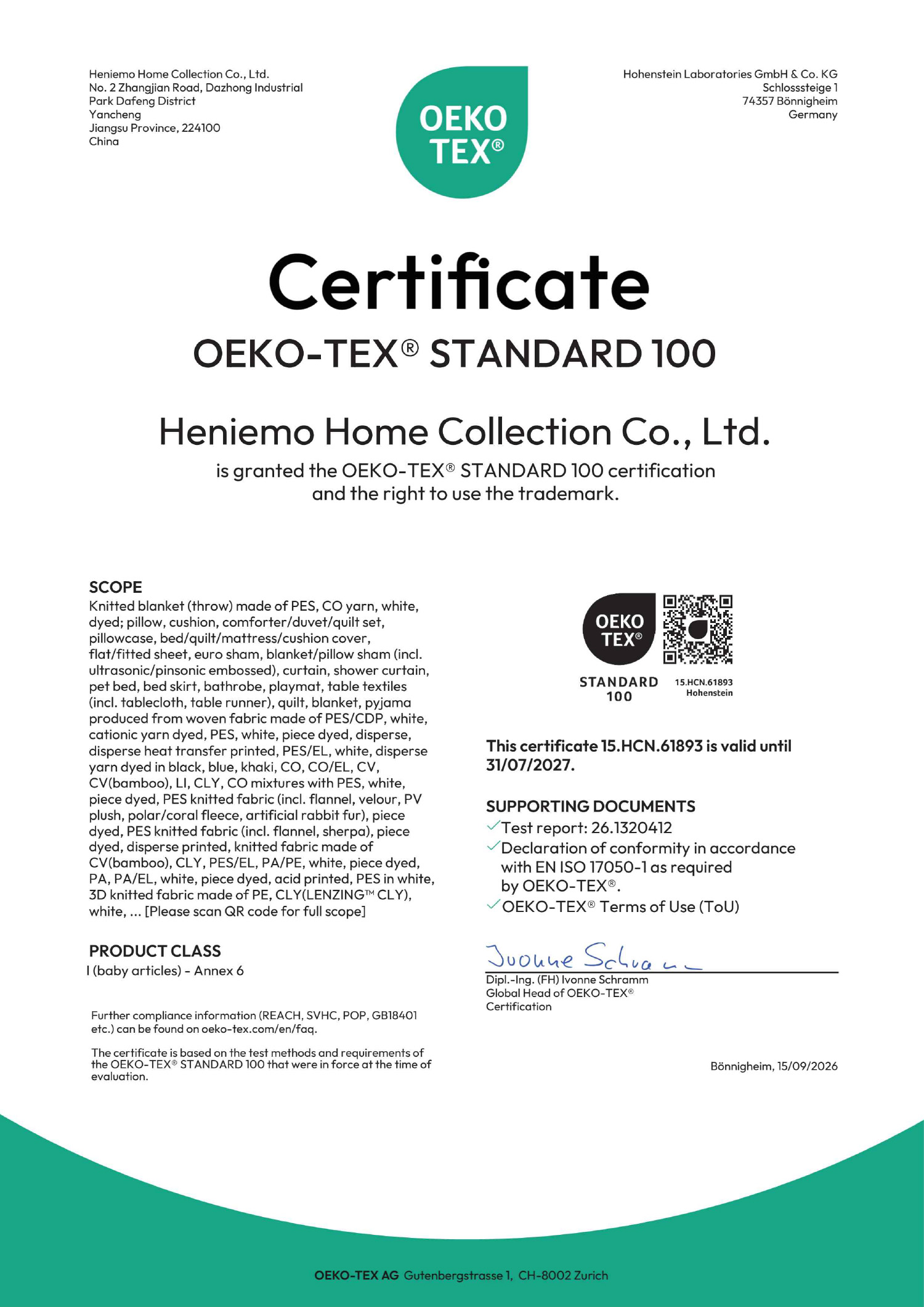 certificate