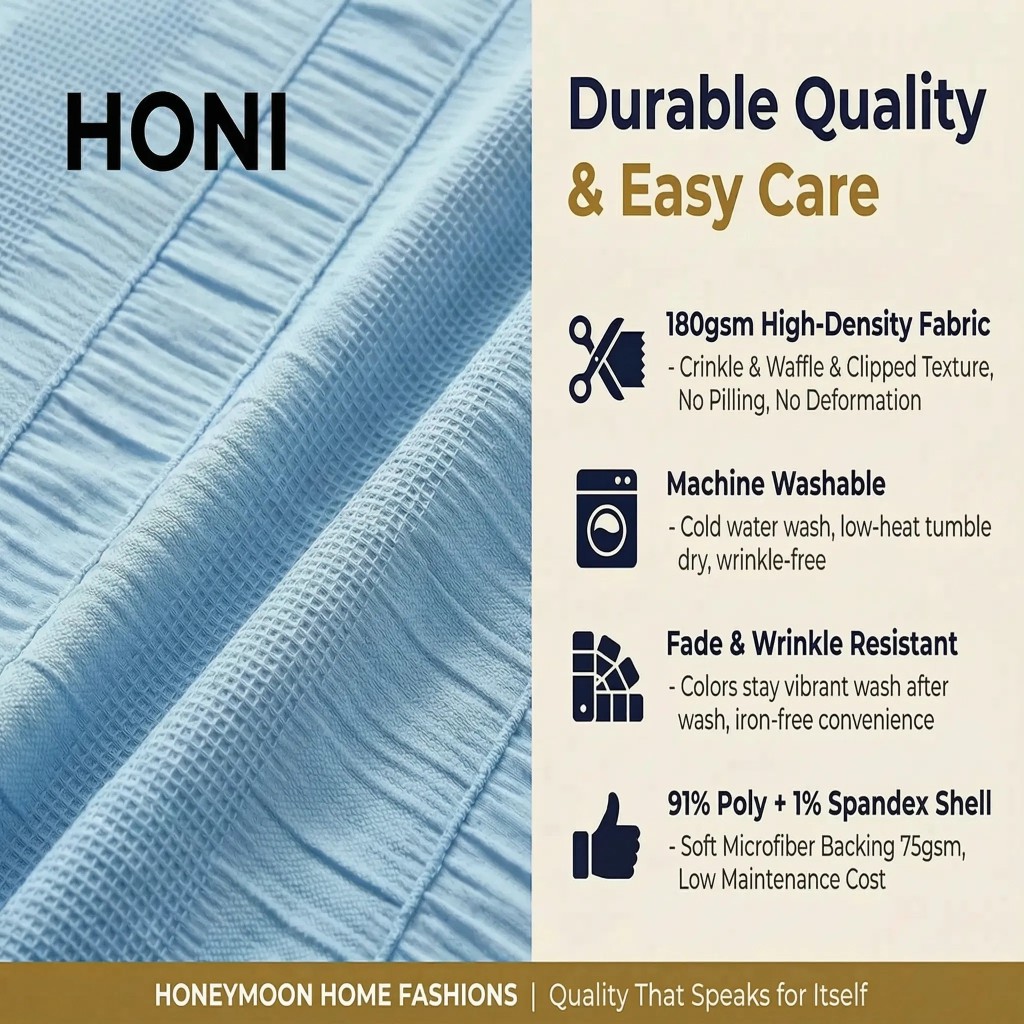 Belk Rosedale Yarn-Dyed 5-Piece Comforter Set – Cashmere Blue with Triple-Texture Craftsmanship