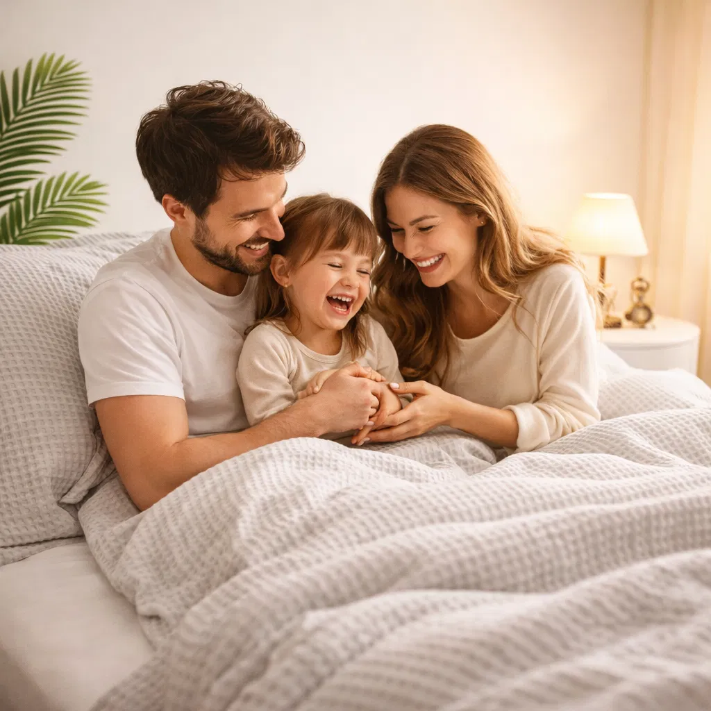 HONI 100% Cotton Yarn-Dyed Waffle Weave Duvet Cover Set – Breathable, Textured & Soft Bedding Set