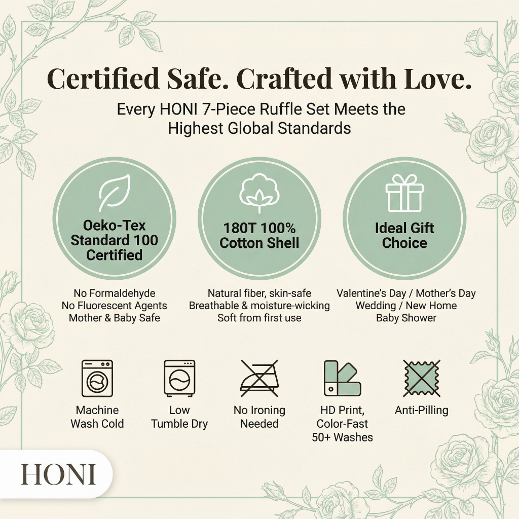 Romantic Elegance – Complete 7-Piece Bedding Set