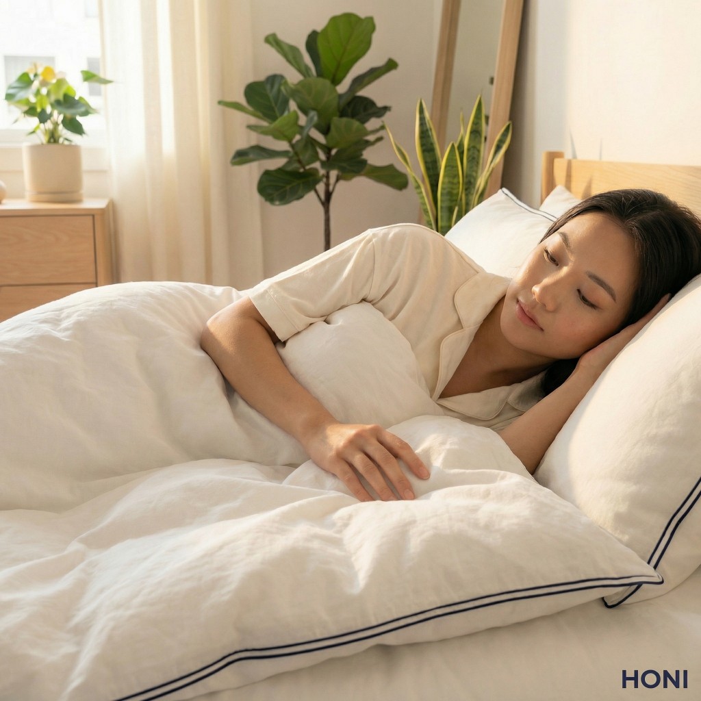 HONI Washed Cotton Duvet Cover Set – 100% Long-Staple Cotton, Dense Stitch Edge, Hotel-Grade Comfort