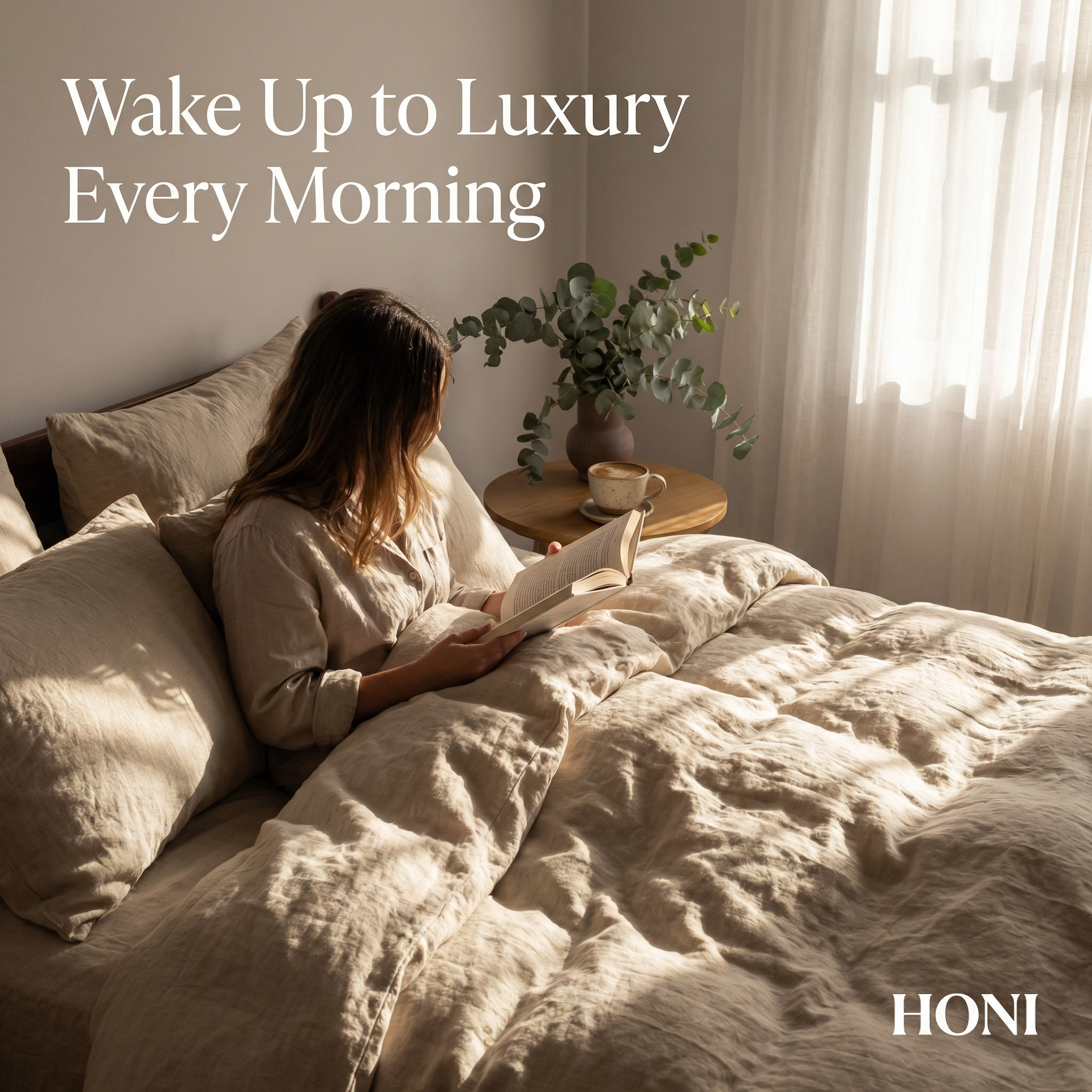HONI 100% Pure Linen Duvet Cover Set – Wake Up to Luxury Every Morning