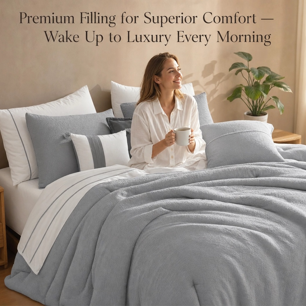 HONI Paiget 10-Piece Luxury Duvet Set – Premium Filling for Superior Comfort