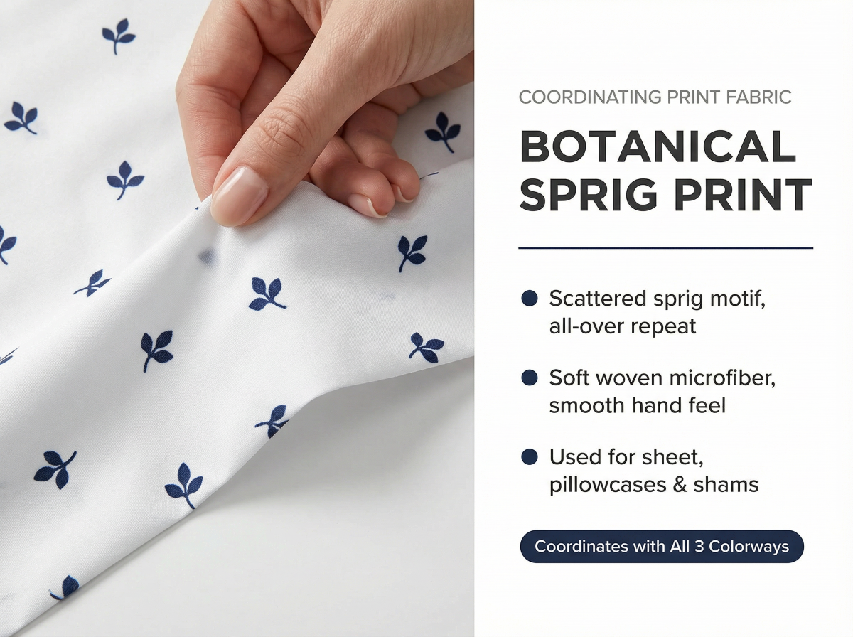 honi-bedding-of-white-bedding-fabric-navy-blue-botanical-sprig-print-microfiber-closeup-8.png