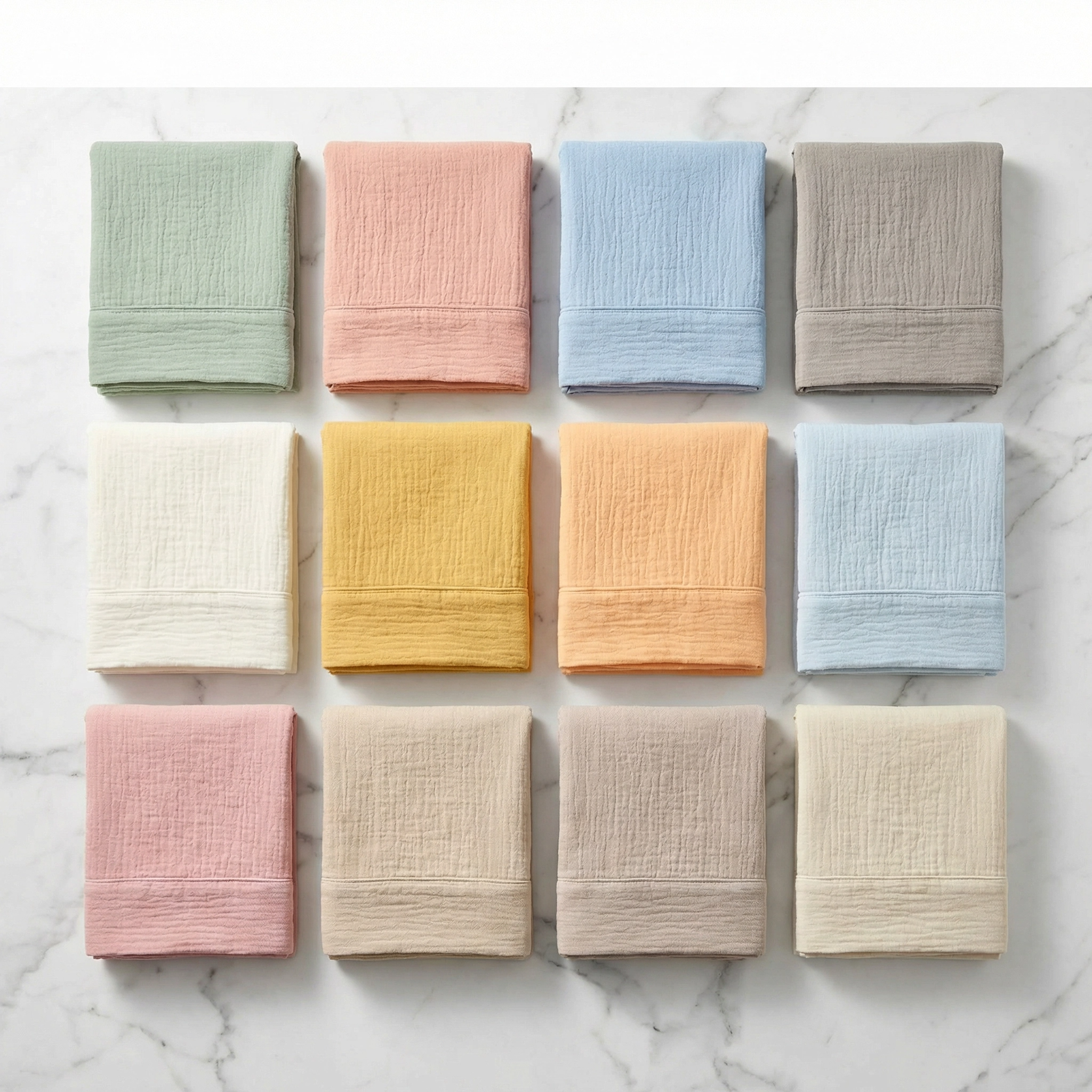 90GSM Washed Brushed Bed Sheet Set–Breathable, Moisture-Wicking&Temperature-Regulating