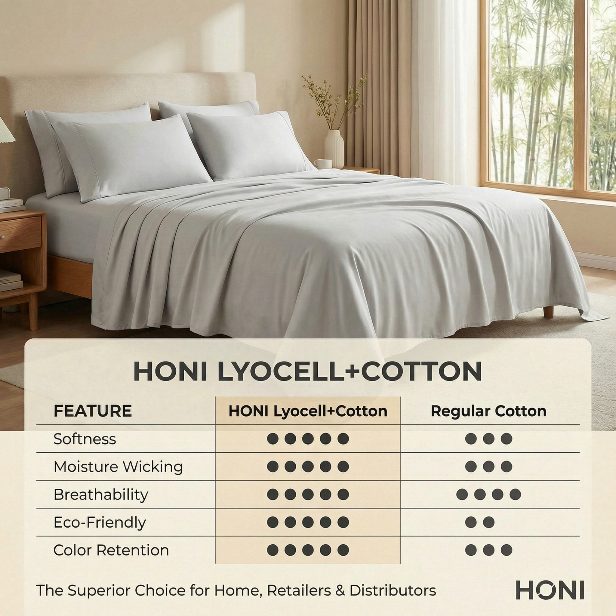 300TC 50% Polyester 50% Tencel™ Sheet Set – 16
