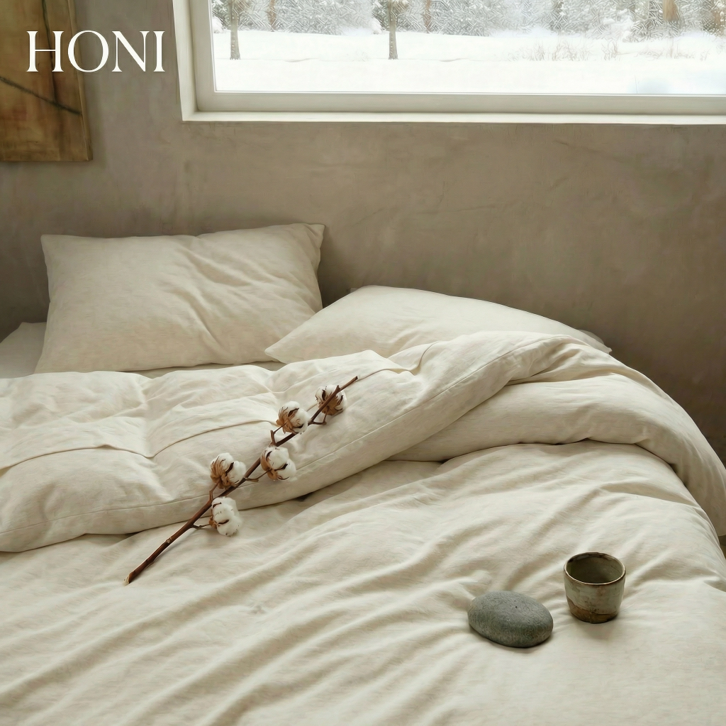 HONI 125gsm Milk Silk Jersey Duvet Cover Set – Ultra Soft, Breathable & Eco-Friendly 4-6 Piece Bedding Set for Wholesale