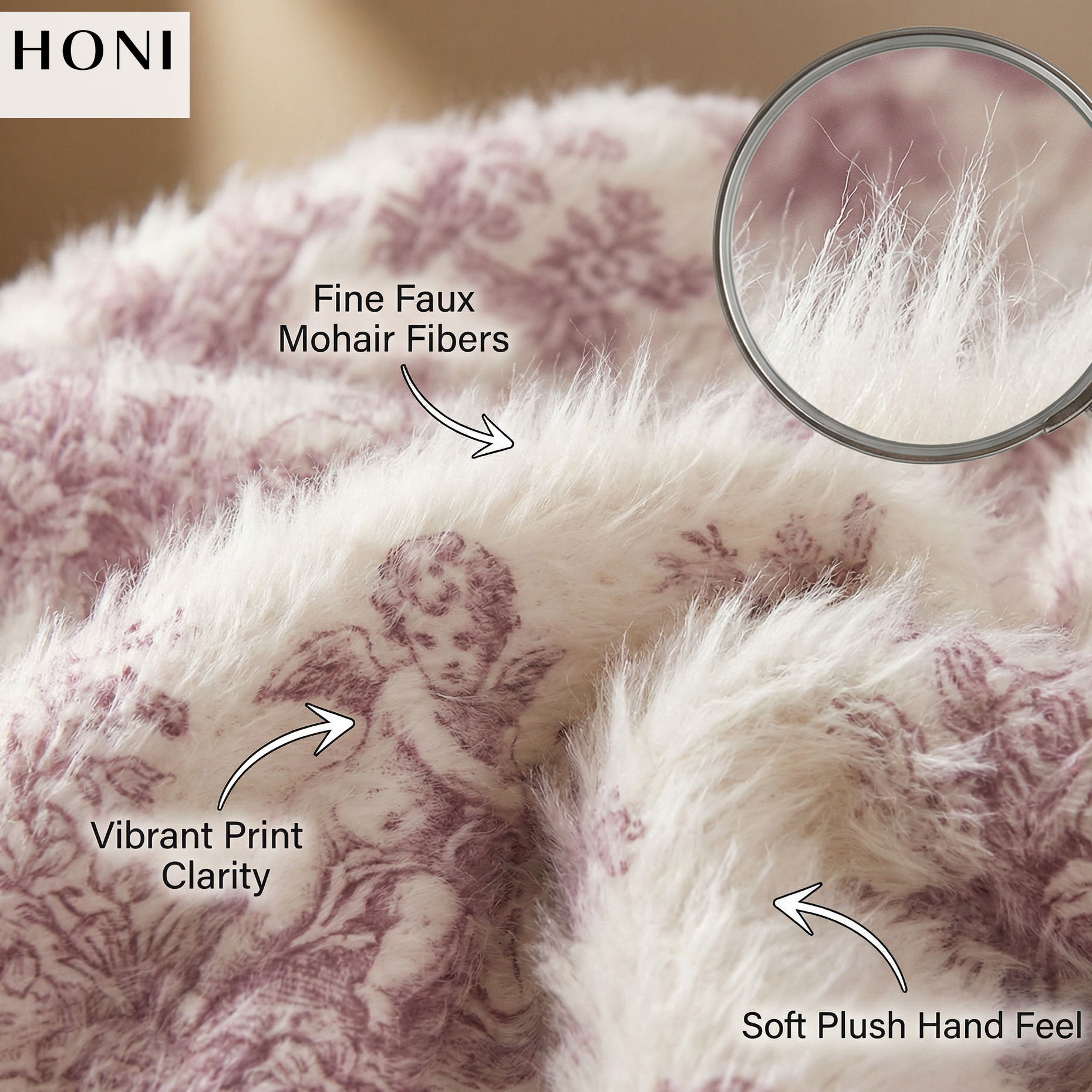 500gsm Printed Faux Mohair Blanket – Full OEM/ODM Customization with Private Label