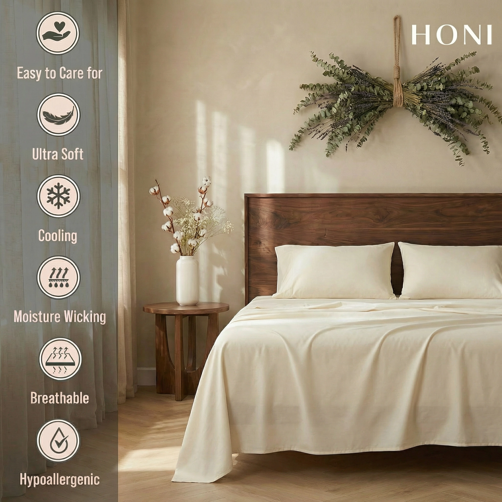 220TC Polyester-Cotton Sateen Dyed Sheet Set – Breathable, Durable & All-Season Comfort