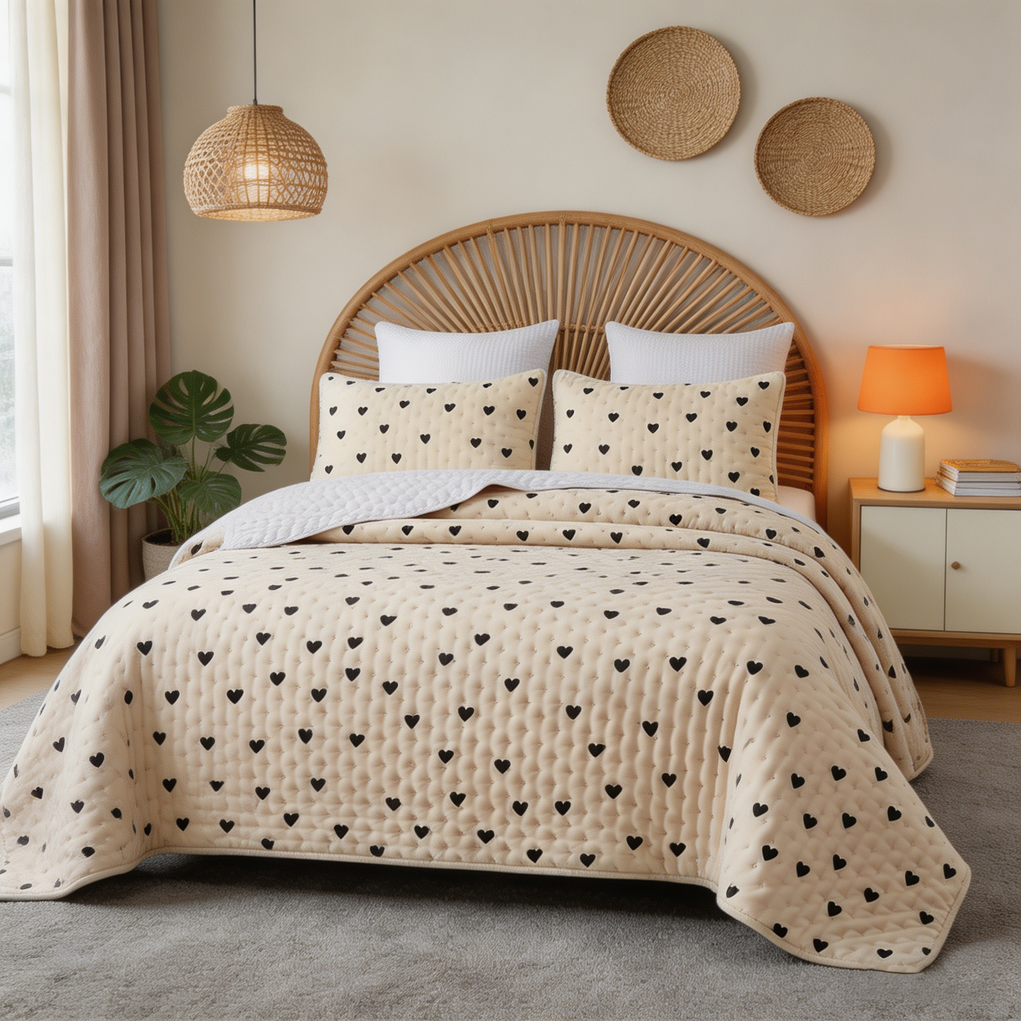 HONI 80gsm Printed Quilted Blanket – Floral Grace