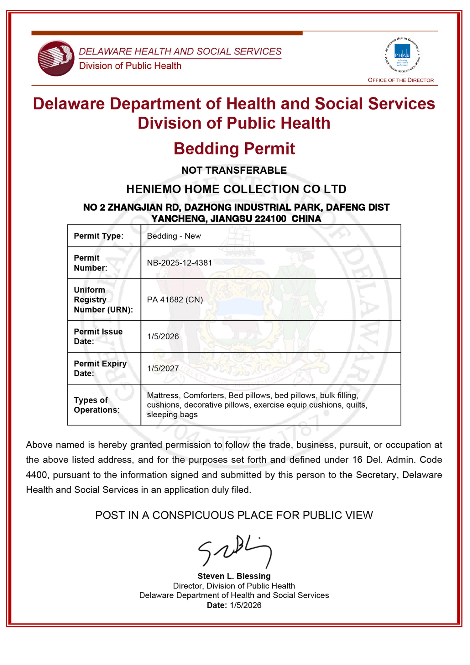 certificate