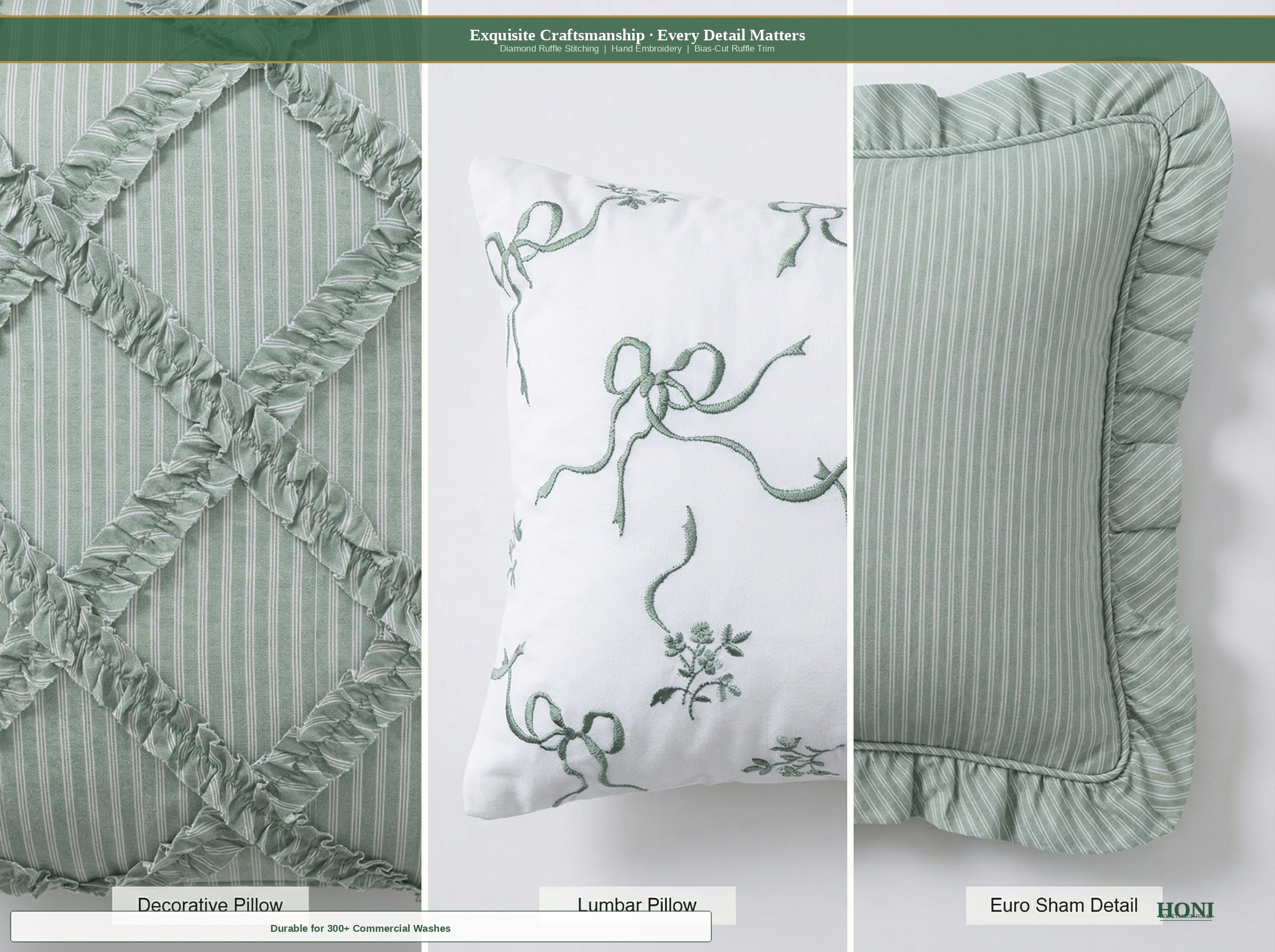 HONI Romantic Elegance 180T 100% Cotton 7-Piece Bedding Set – HD Rose Print, Ruffle Trim & Non-Glue Fill supplier