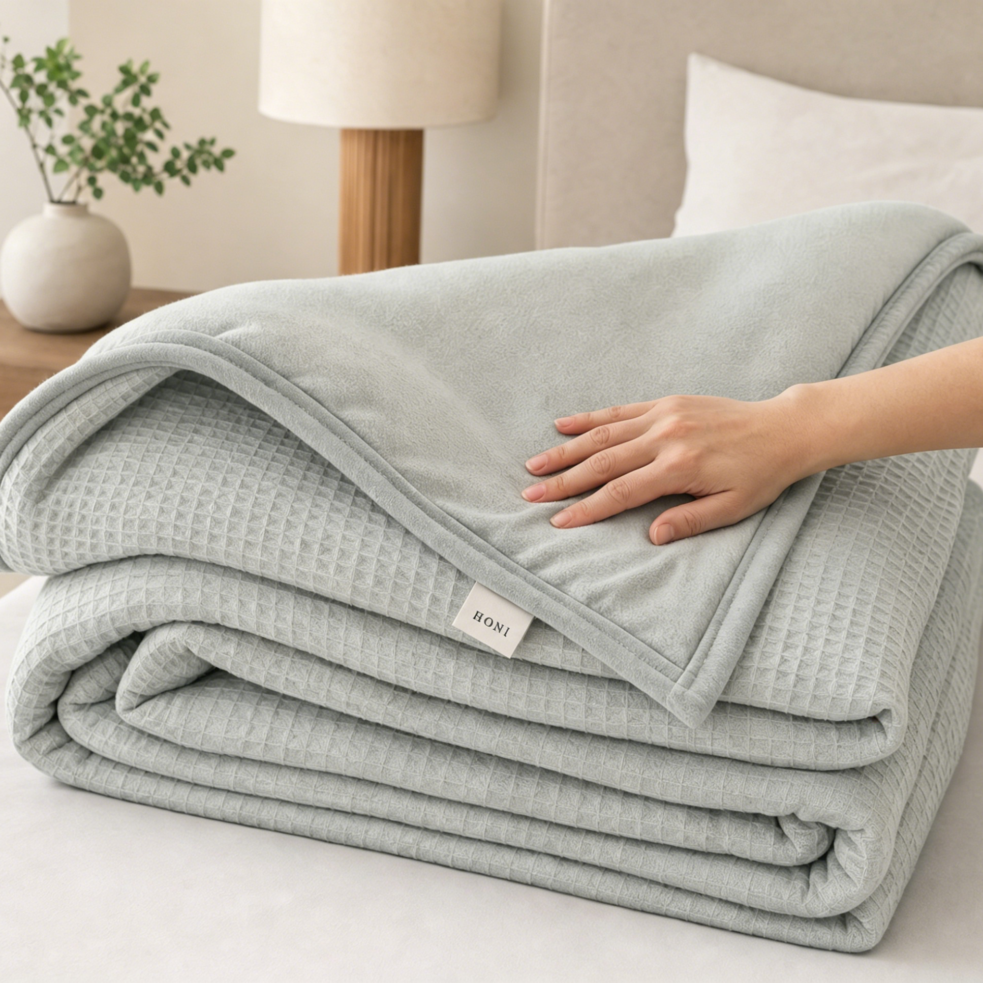 HONI Waffle Dyed Comforter 8-Piece Set – Soft, Stylish & Retail-Ready Bedding for Global Markets