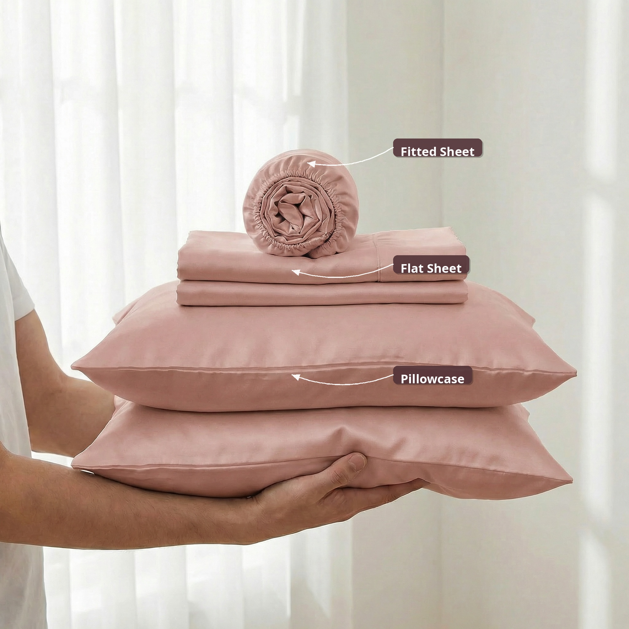 90gsm Silky Satin Bed Sheet Set – Wrinkle-Free, Fast Drying, All-Season Breathable – Wholesale Factory Direct