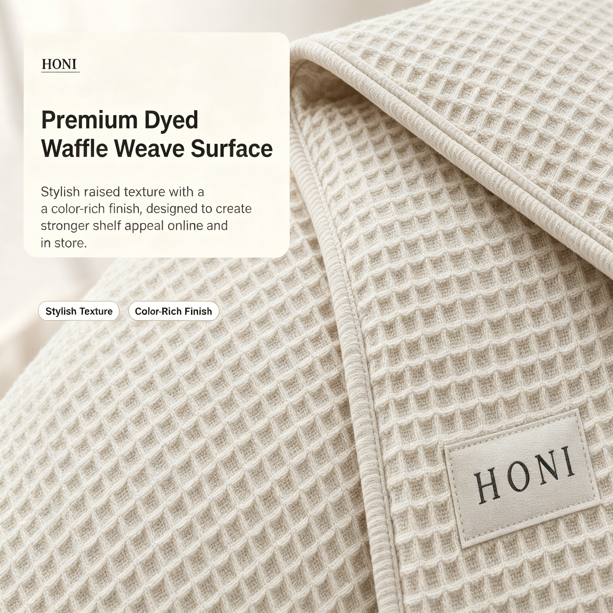 HONI Waffle Dyed Comforter 8-Piece Set – Soft, Stylish & Retail-Ready Bedding for Global Markets