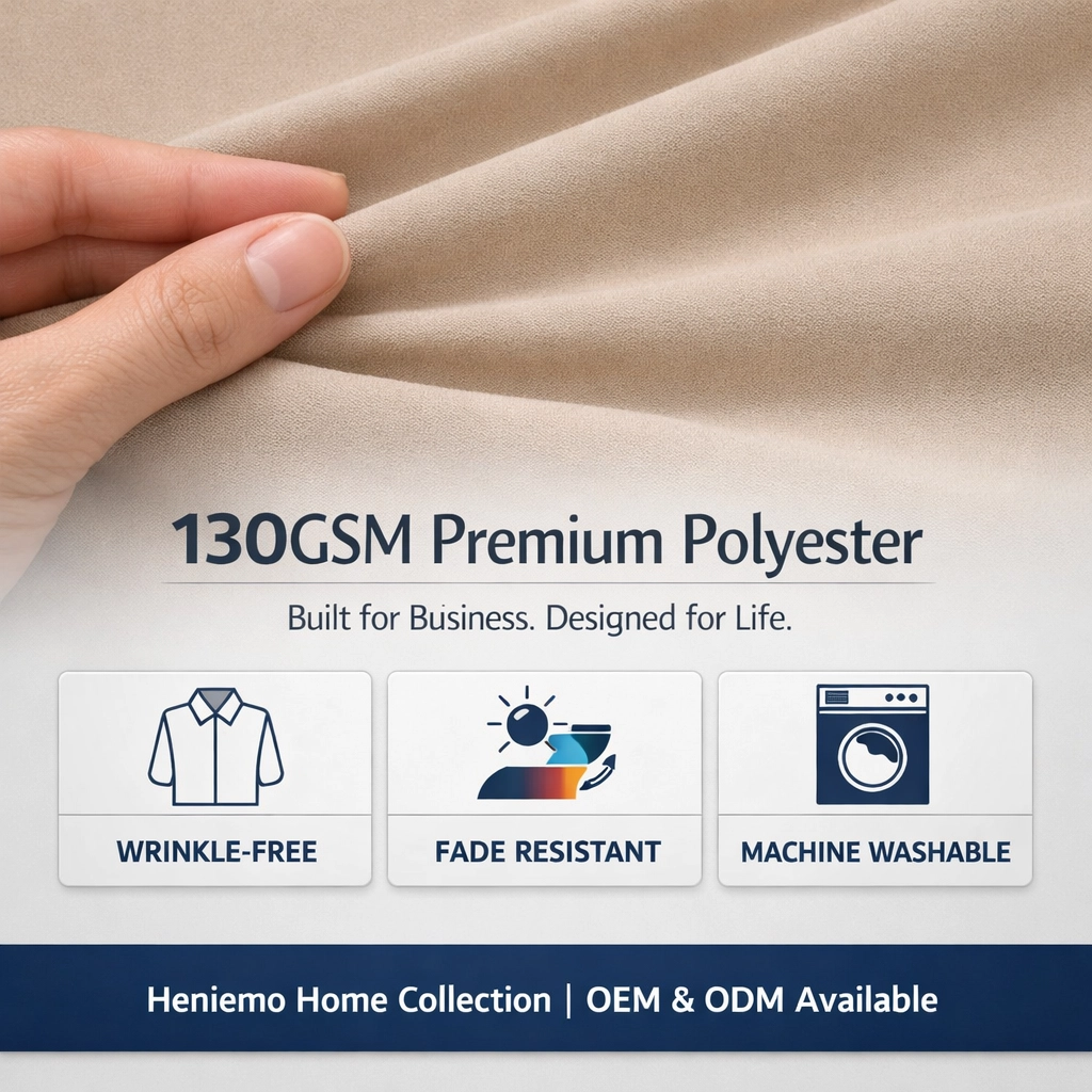 HONI 200GSM Linen-Like TPU-Coated Blackout Curtain | Ultimate Sleep Experience for Hotels & Premium Homes