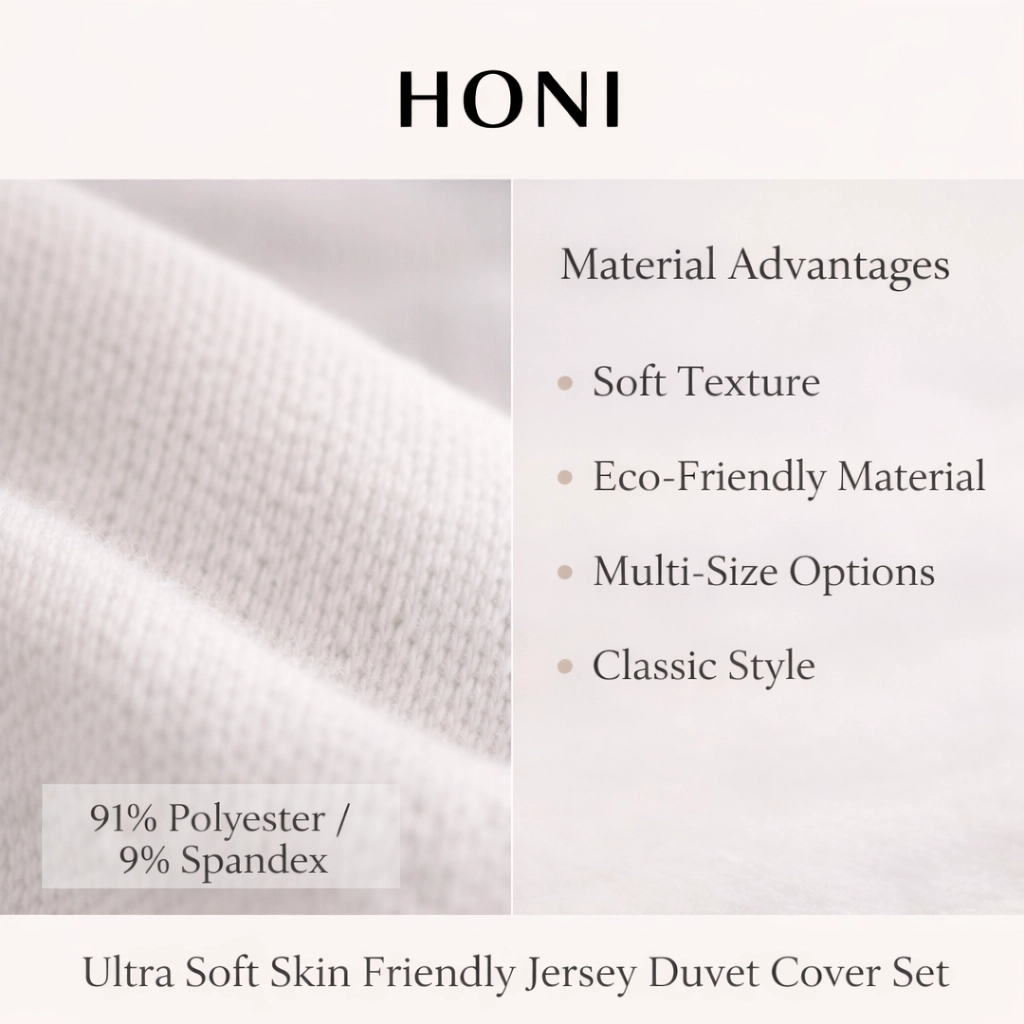 125gsm Milk Silk Jersey Duvet Cover Set – Ultra Soft, Breathable & Eco-Friendly 4-6 Piece Bedding Set for Wholesale