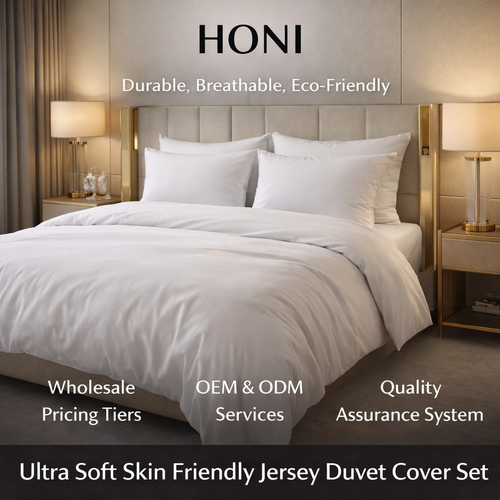 125gsm Milk Silk Jersey Duvet Cover Set – Ultra Soft, Breathable & Eco-Friendly 4-6 Piece Bedding Set for Wholesale