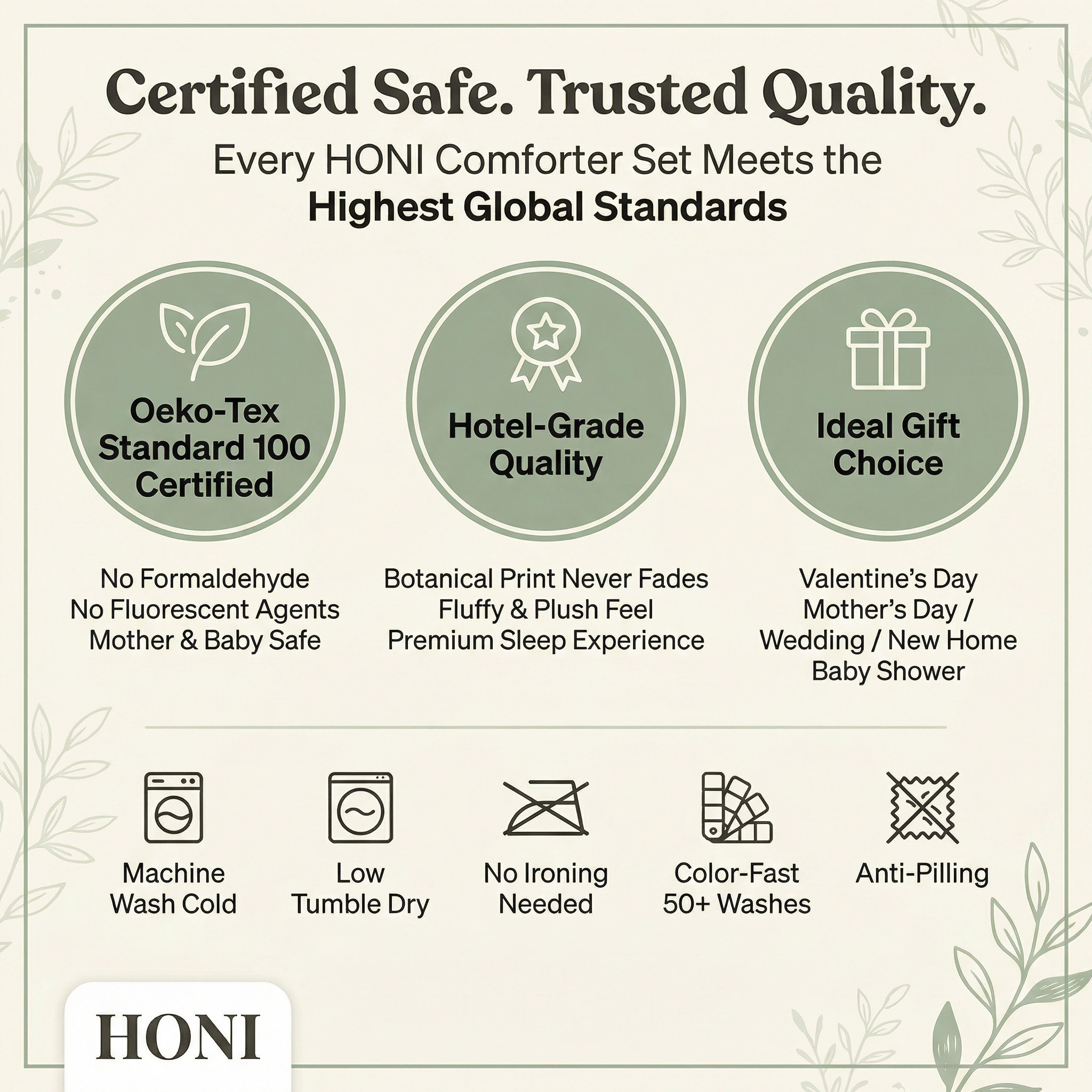 HONI Hypoallergenic Solid Bedding Set All Season Alternative Comforter Set 10 Piece Comforter Set Jacquard Luxury Comforter Set