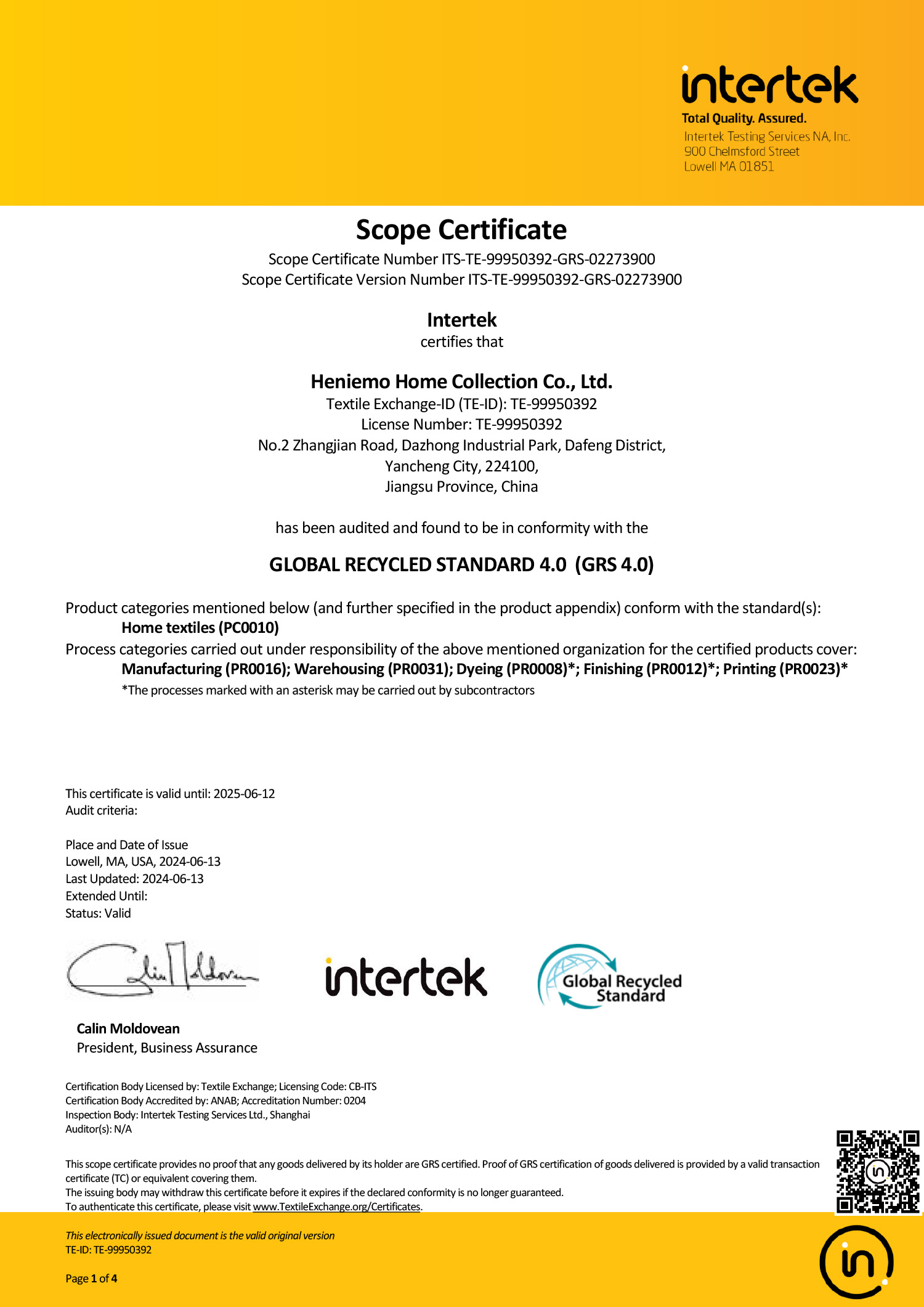 certificate