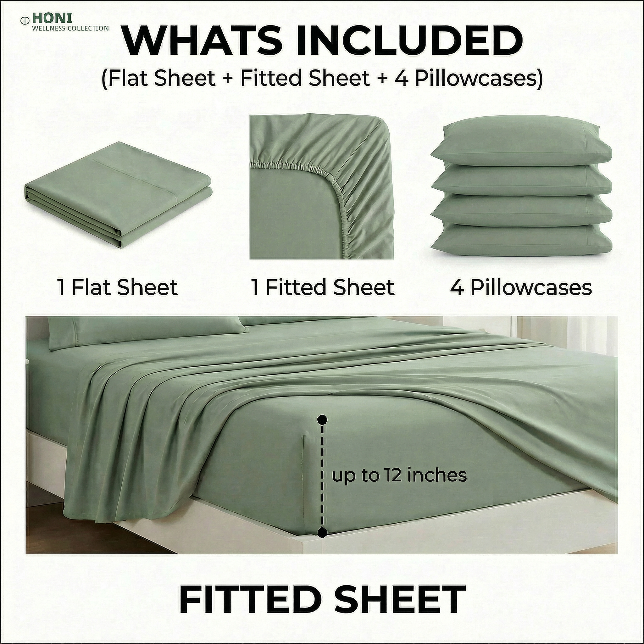 Aromatic Brushed Cotton Bedding Set – Long-Lasting Natural Scents (Bamboo / Sandalwood / Lavender) Wake Up Refreshed Every Morning