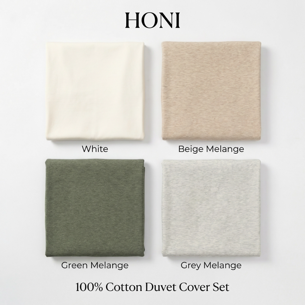 HONI 125gsm Milk Silk Jersey Duvet Cover Set – Ultra Soft, Breathable & Eco-Friendly 4-6 Piece Bedding Set for Wholesale