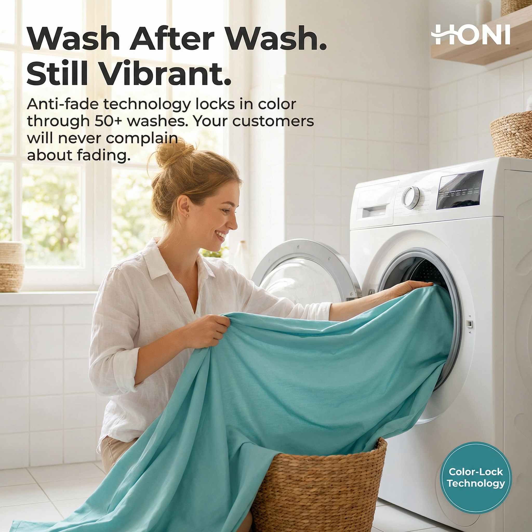 HONI Brushed Microfiber Fitted Sheet Set with Built-in Large Side Pocket – 95GSM Cooling & Anti-Fade Fabric, Compatible with iPad & Smartphones